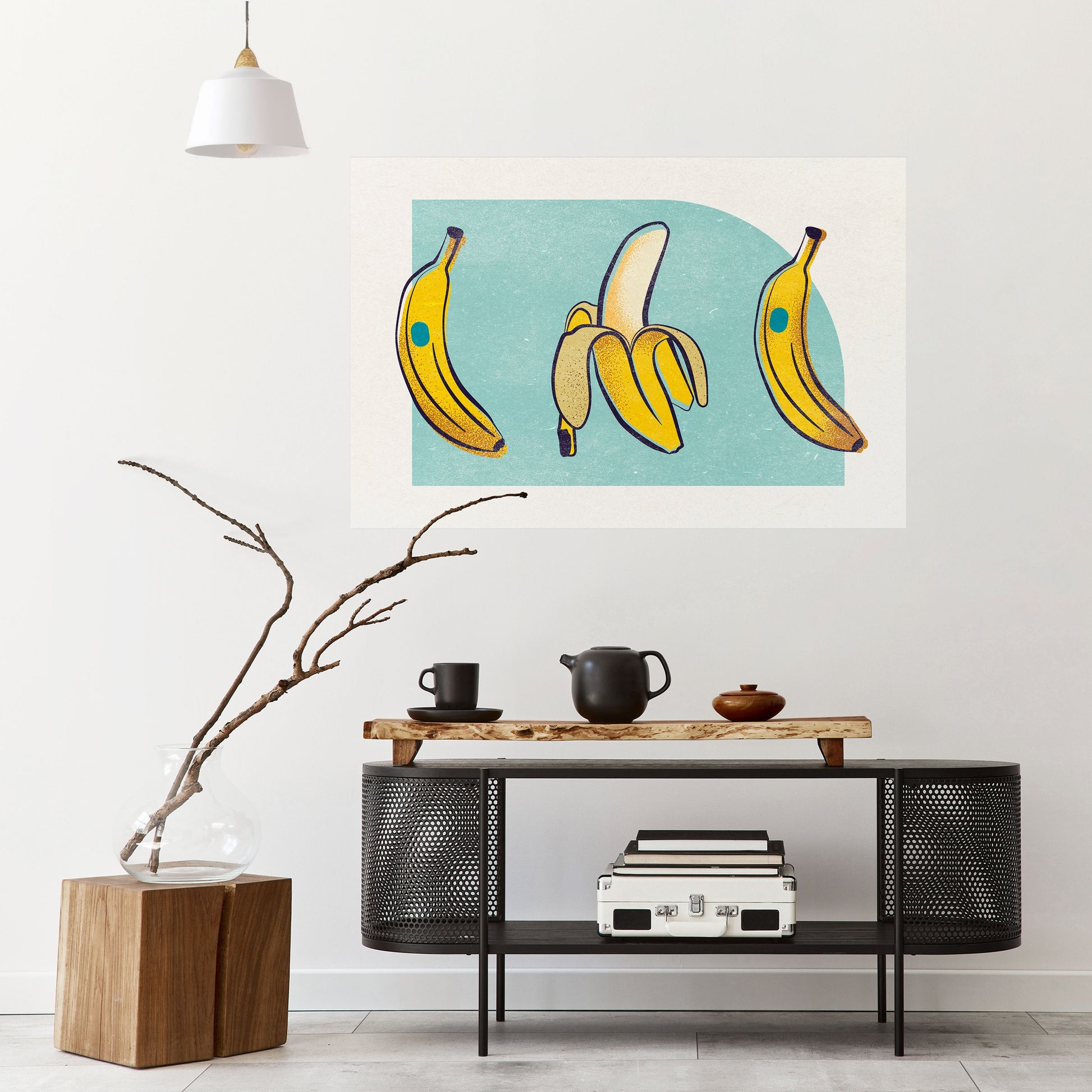 Affiche horizontale autocollante « BOLD BANANES BOUQUET »