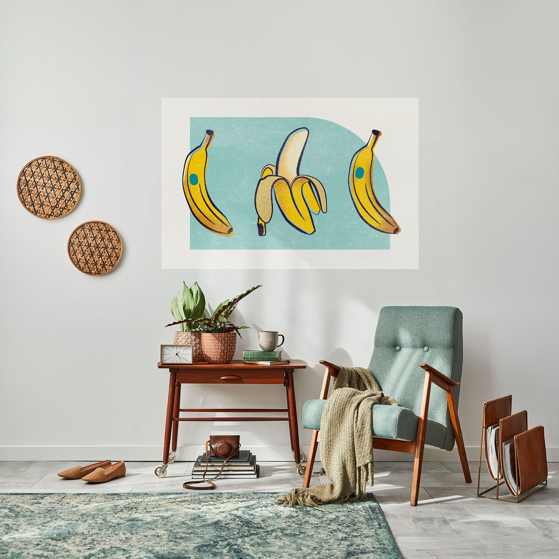 Affiche horizontale autocollante « BOLD BANANES BOUQUET »