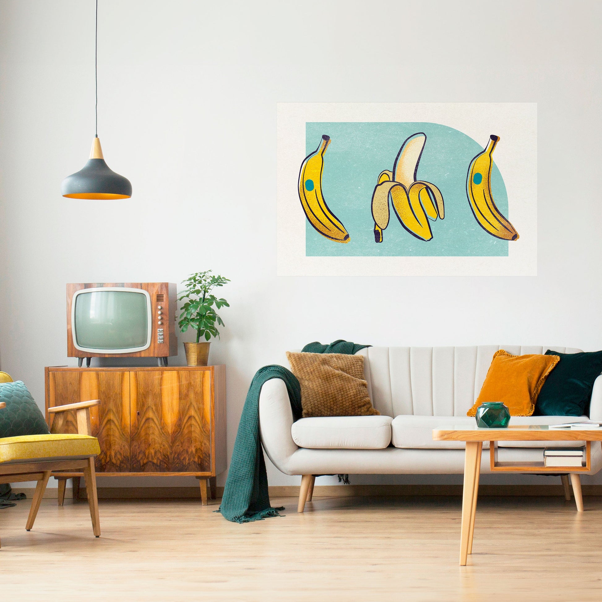 Affiche horizontale autocollante « BOLD BANANES BOUQUET »