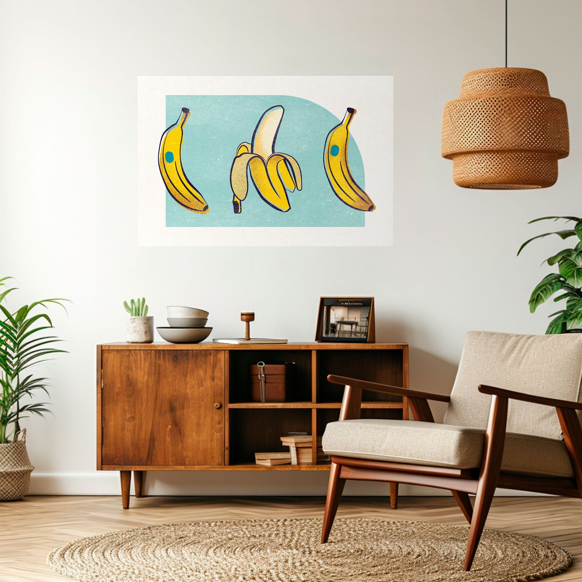 Affiche horizontale autocollante « BOLD BANANES BOUQUET »