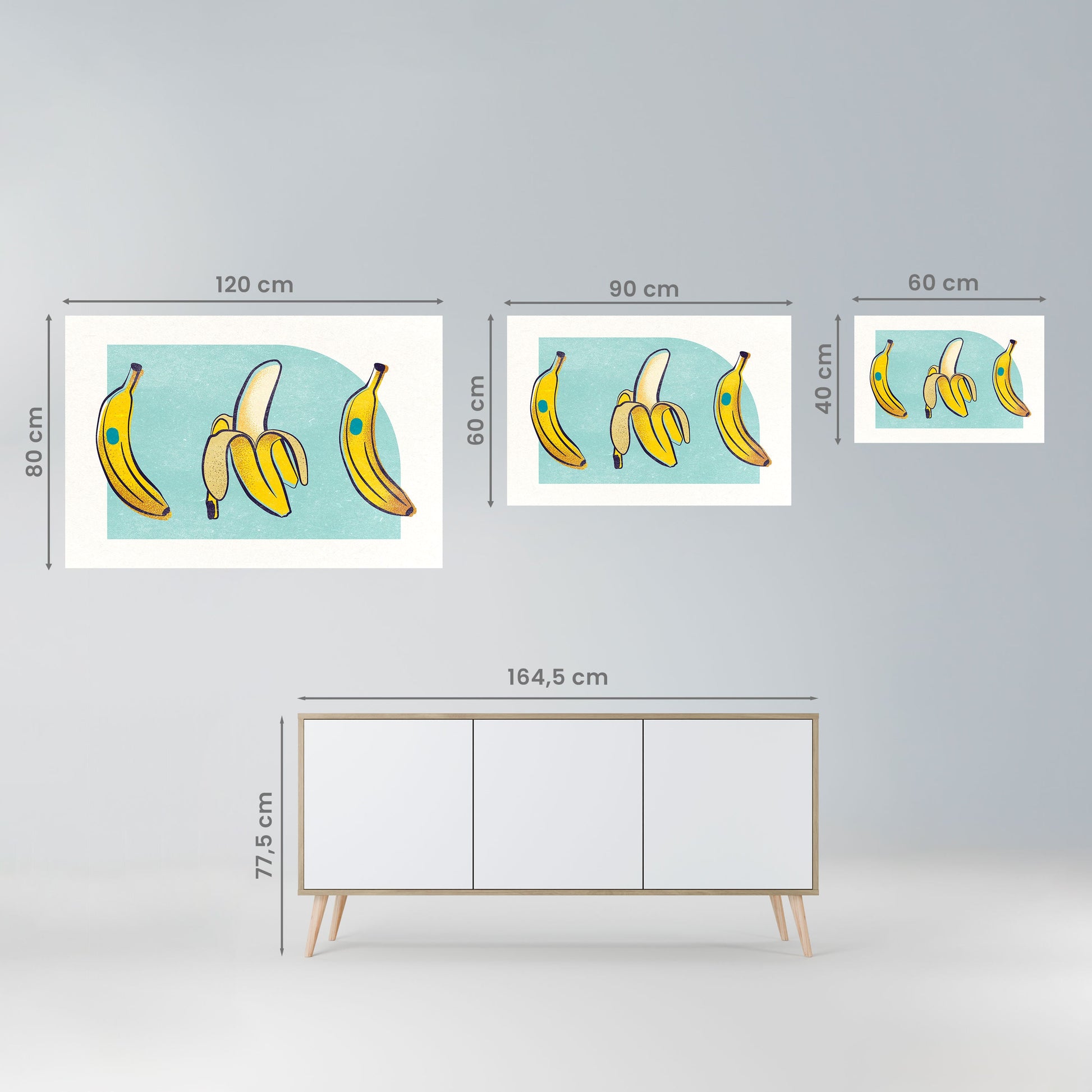 Affiche horizontale autocollante « BOLD BANANES BOUQUET »