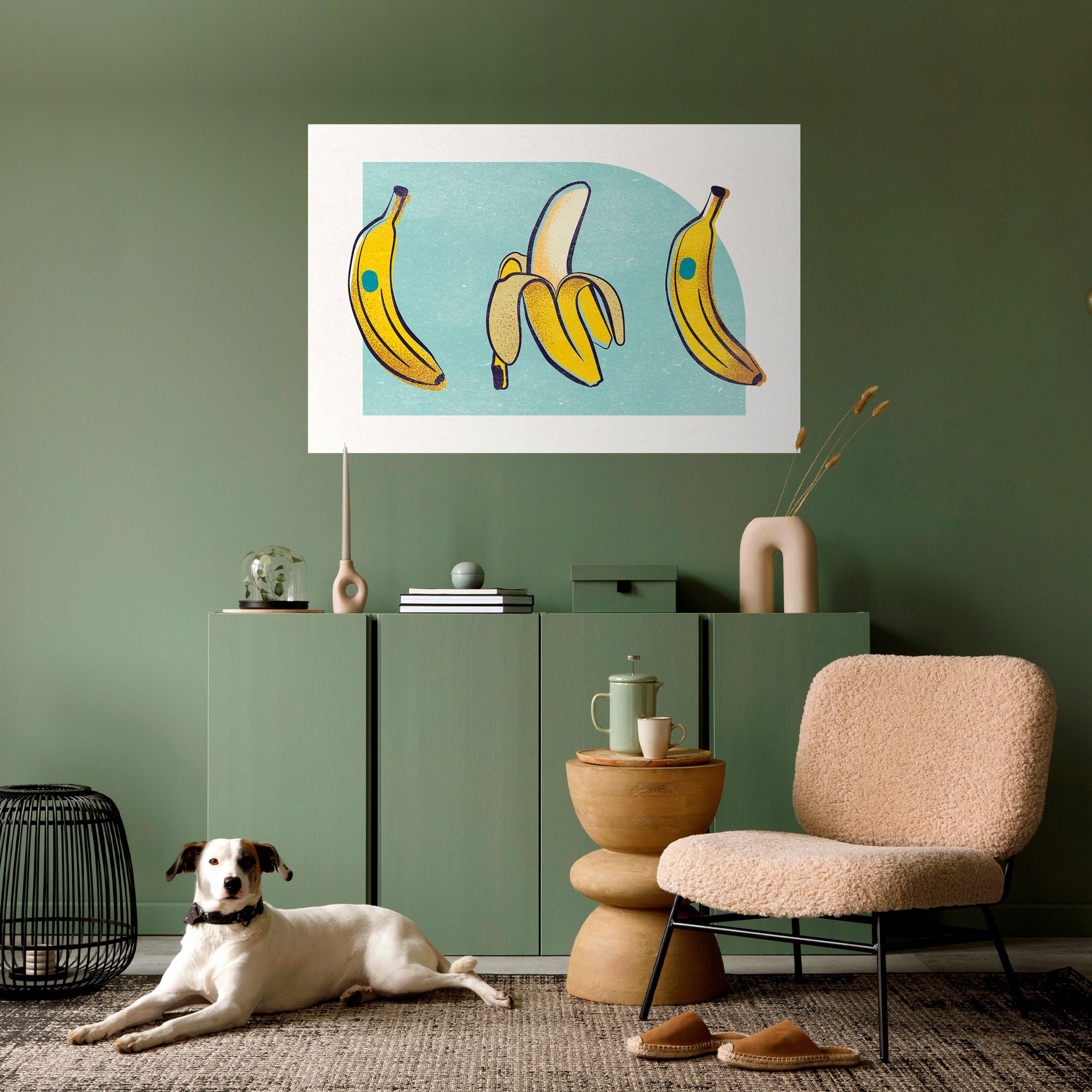 Affiche horizontale autocollante « BOLD BANANES BOUQUET »