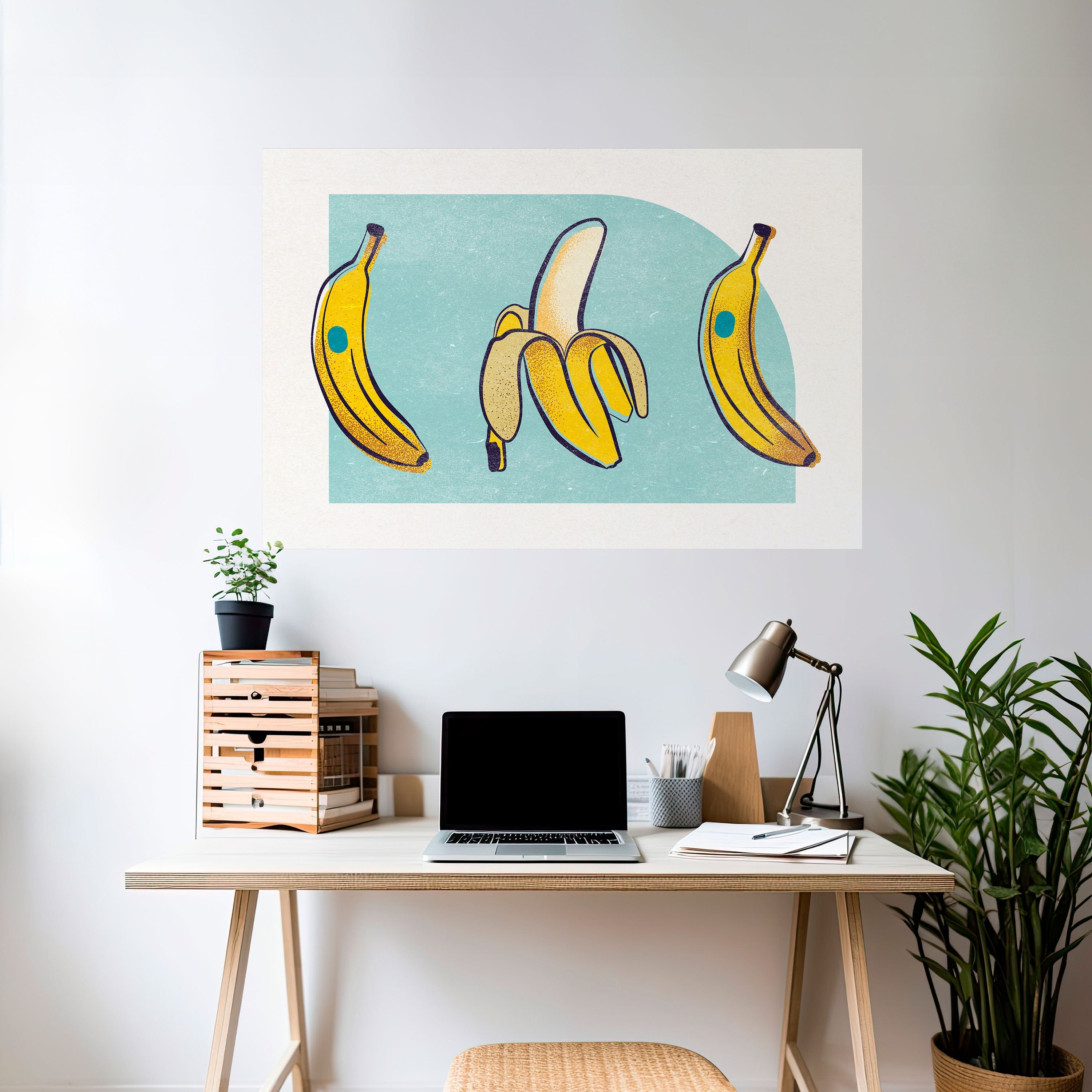 Affiche horizontale autocollante « BOLD BANANES BOUQUET »
