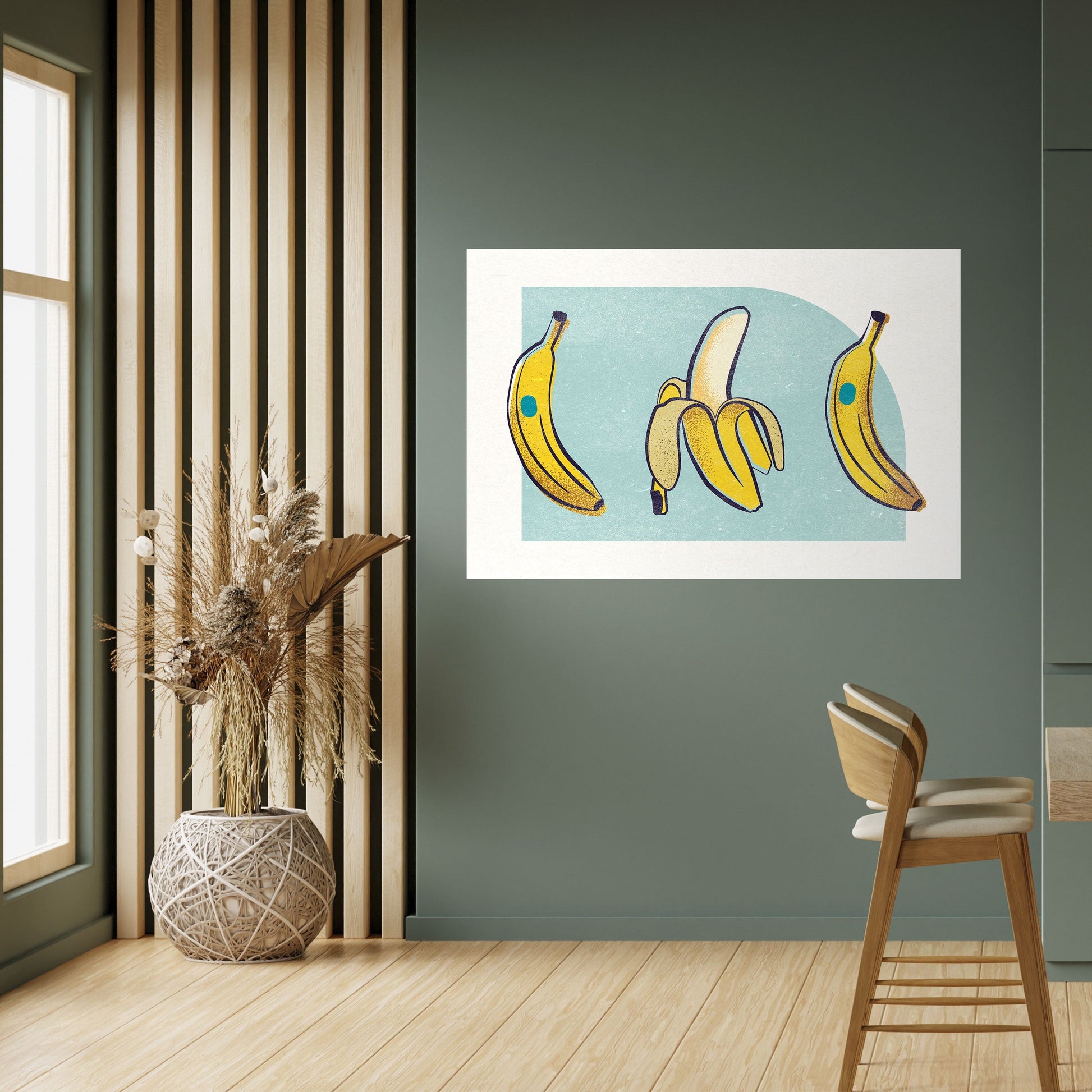 Affiche horizontale autocollante « BOLD BANANES BOUQUET »