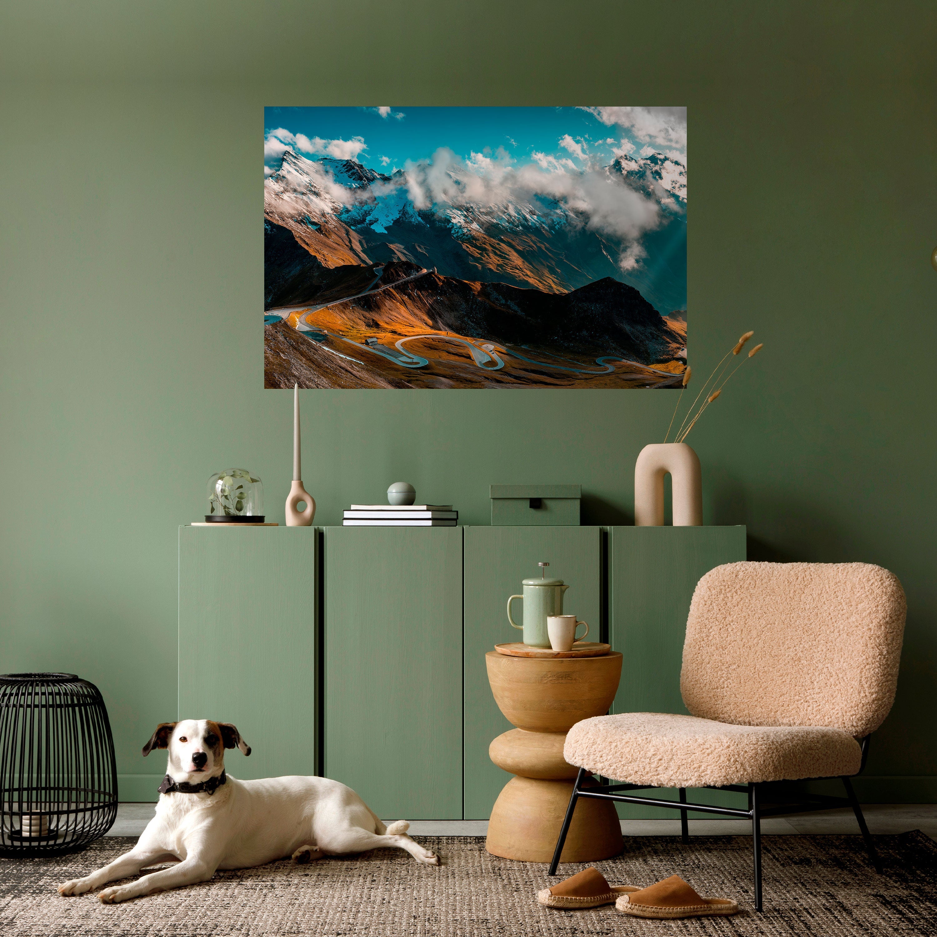 Affiche horizontale autocollante « MONTAIN SERPENTINE »