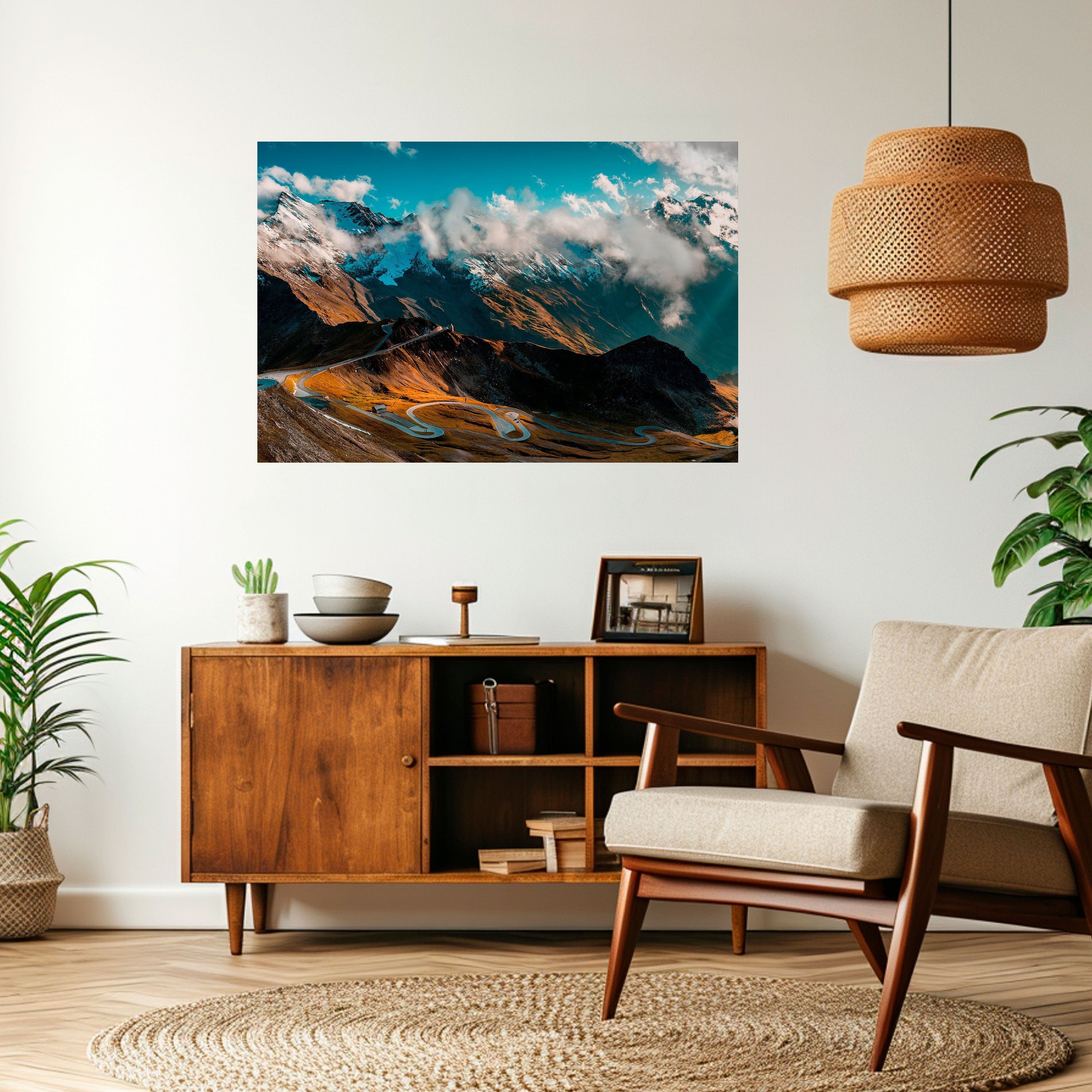 Affiche horizontale autocollante « MONTAIN SERPENTINE »