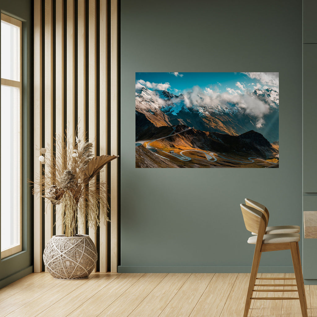 Affiche horizontale autocollante « MONTAIN SERPENTINE »