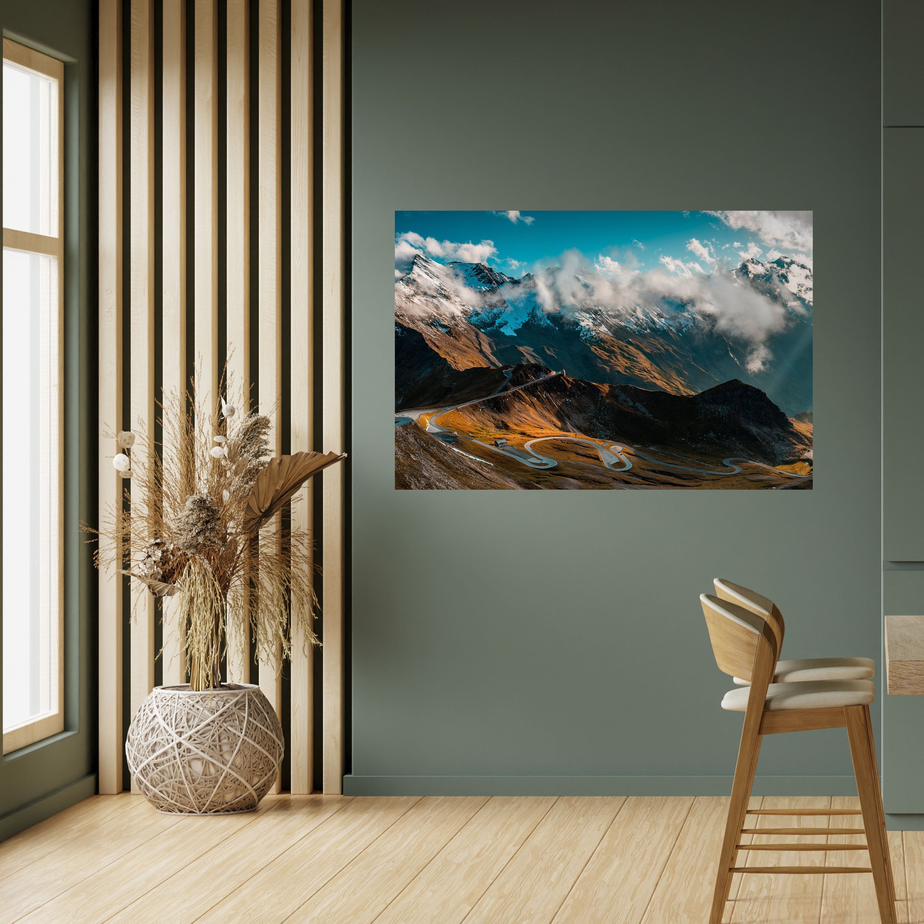 Affiche horizontale autocollante « MONTAIN SERPENTINE »