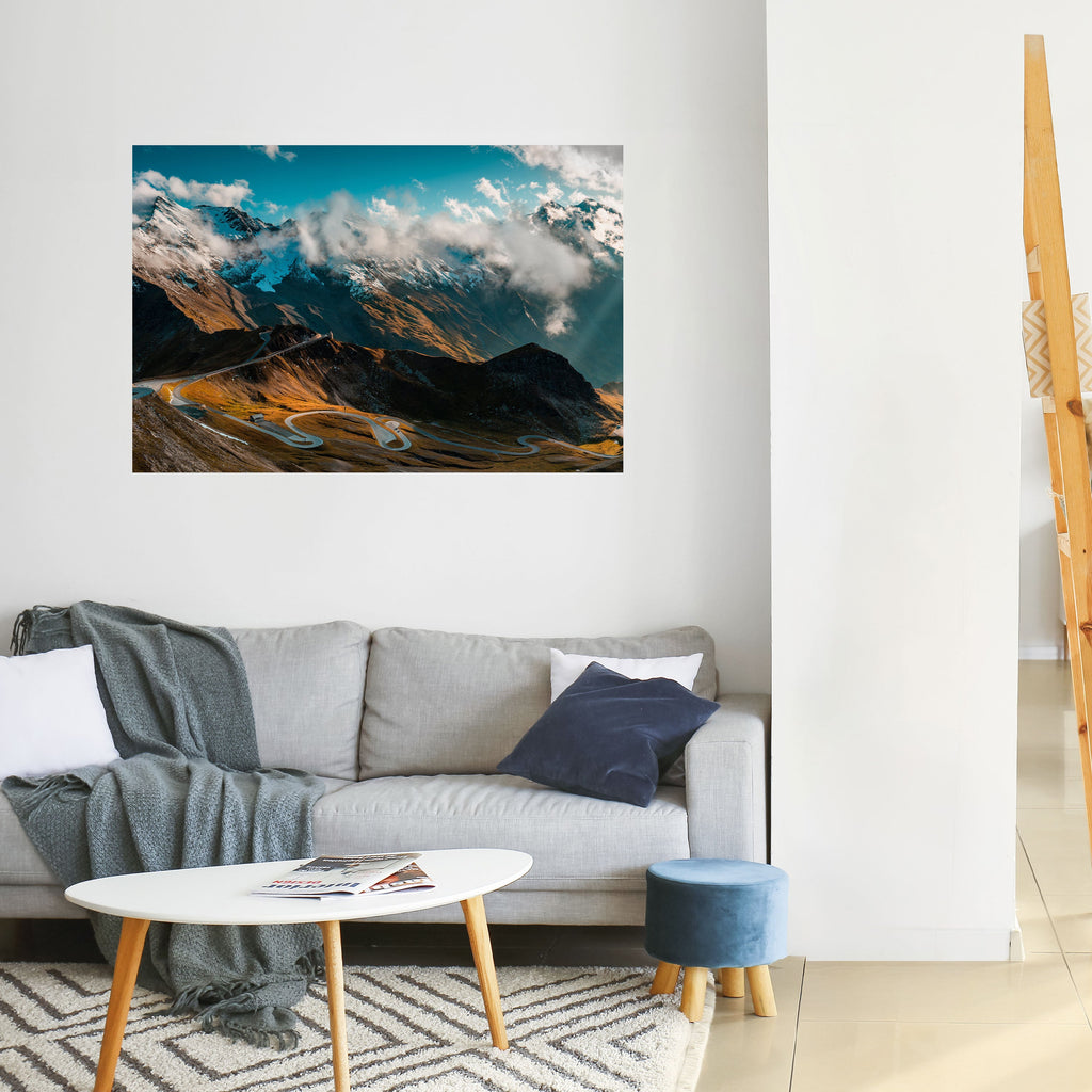 Affiche horizontale autocollante « MONTAIN SERPENTINE »