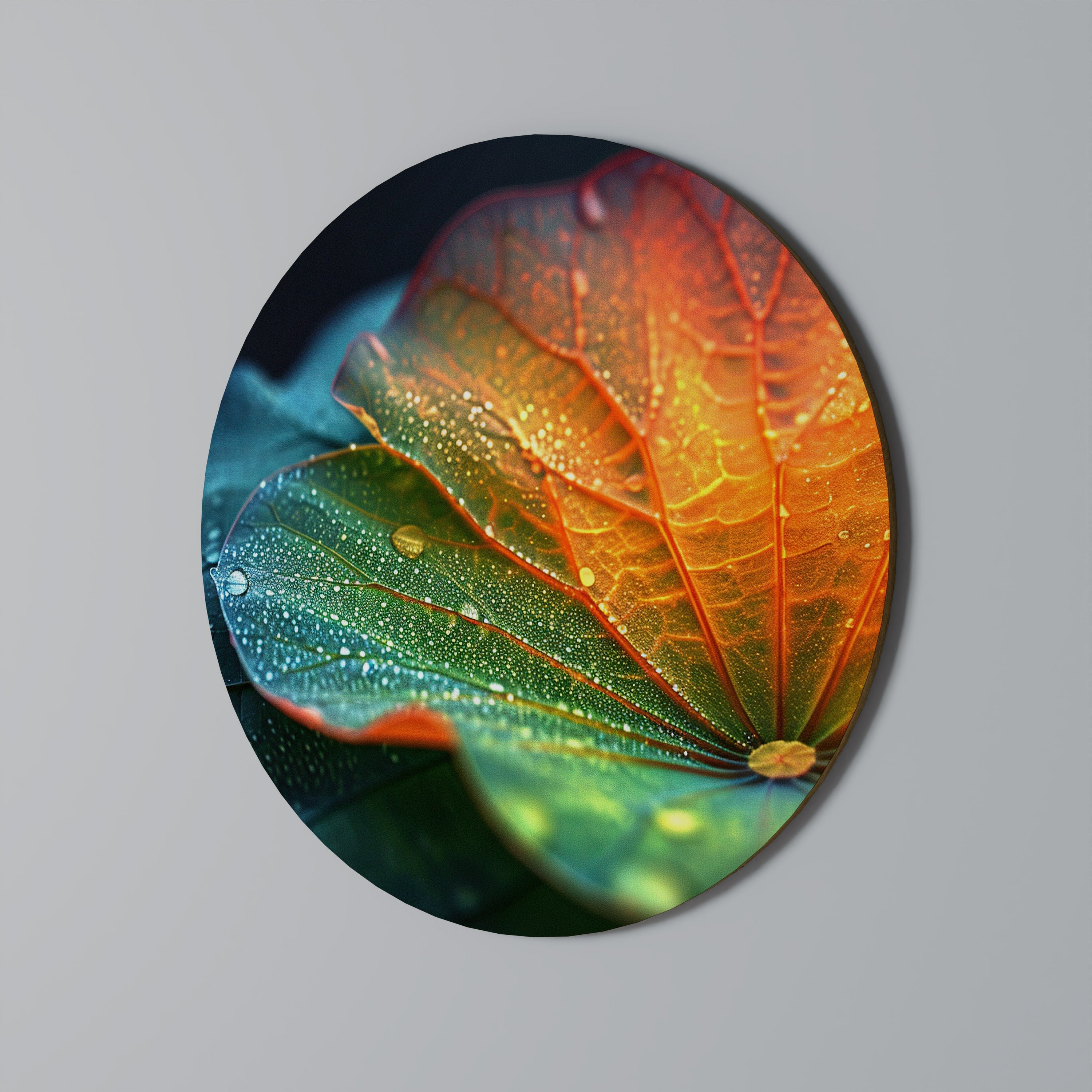 Art mural rond ÉCHOS DE PLUIE