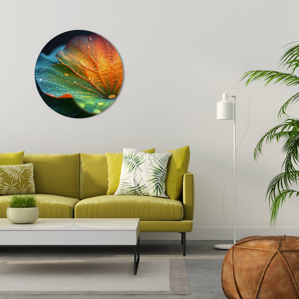 Art mural rond ÉCHOS DE PLUIE