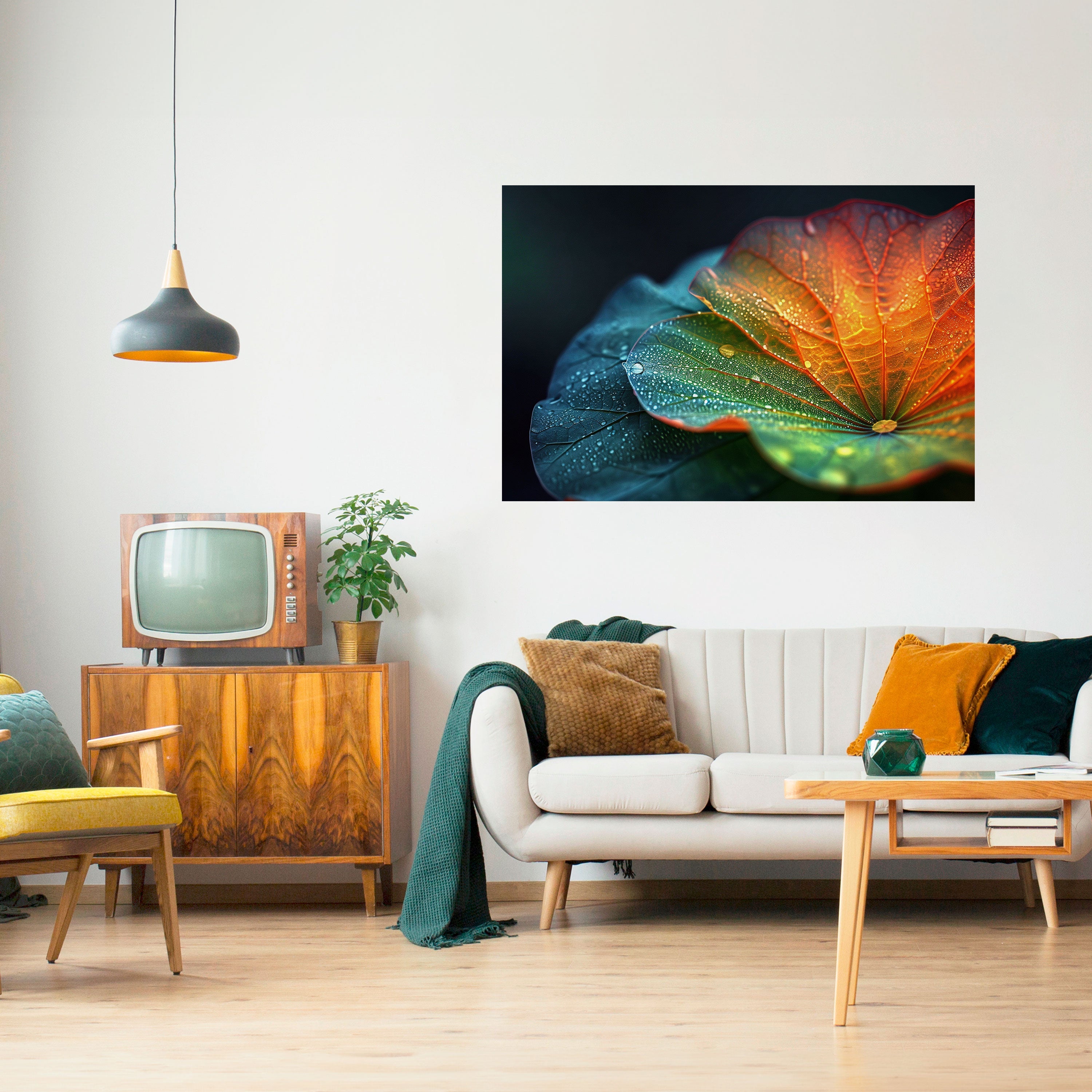 Affiche horizontale autocollante « ÉCHOS DE PLUIE »