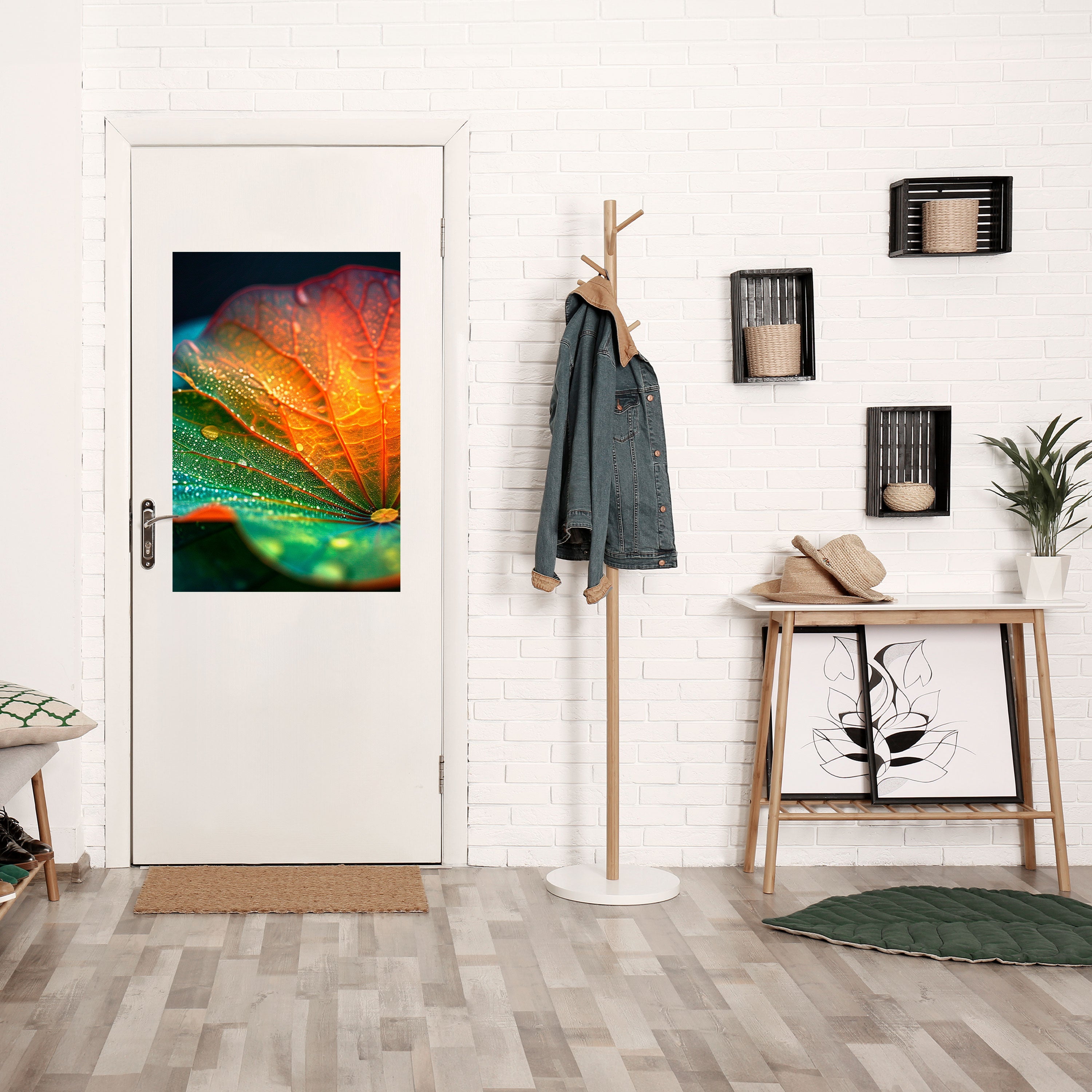 Affiche verticale autocollante « ÉCHOS DE PLUIE »