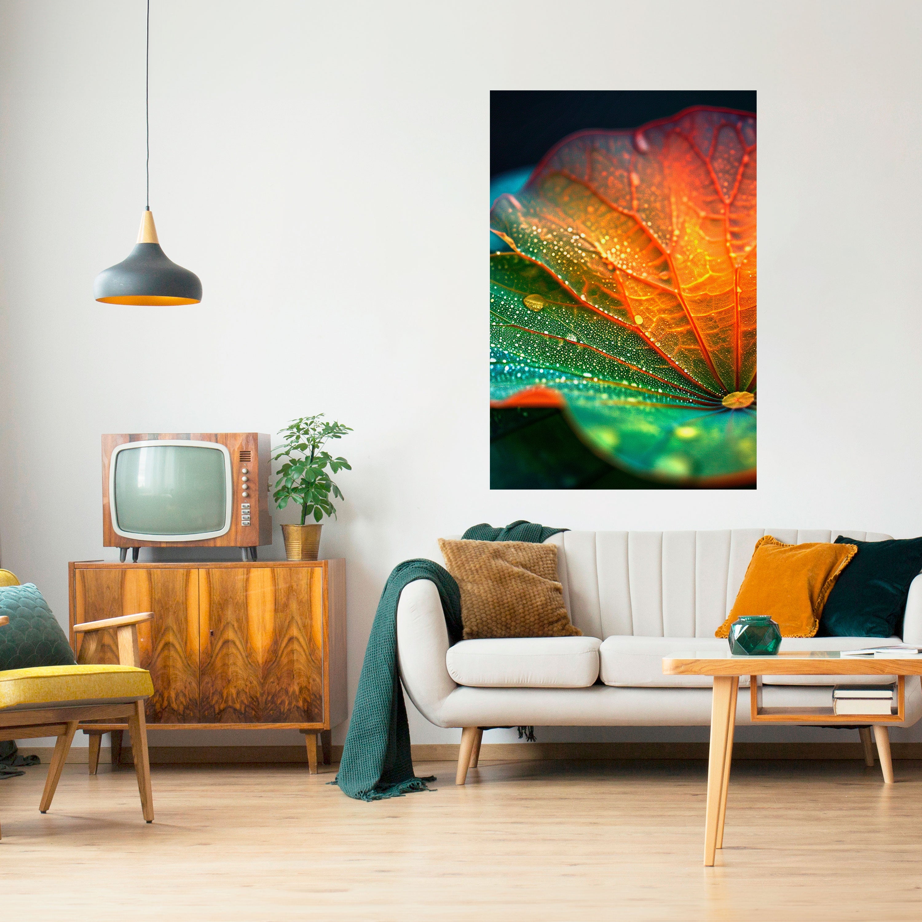 Affiche verticale autocollante « ÉCHOS DE PLUIE »