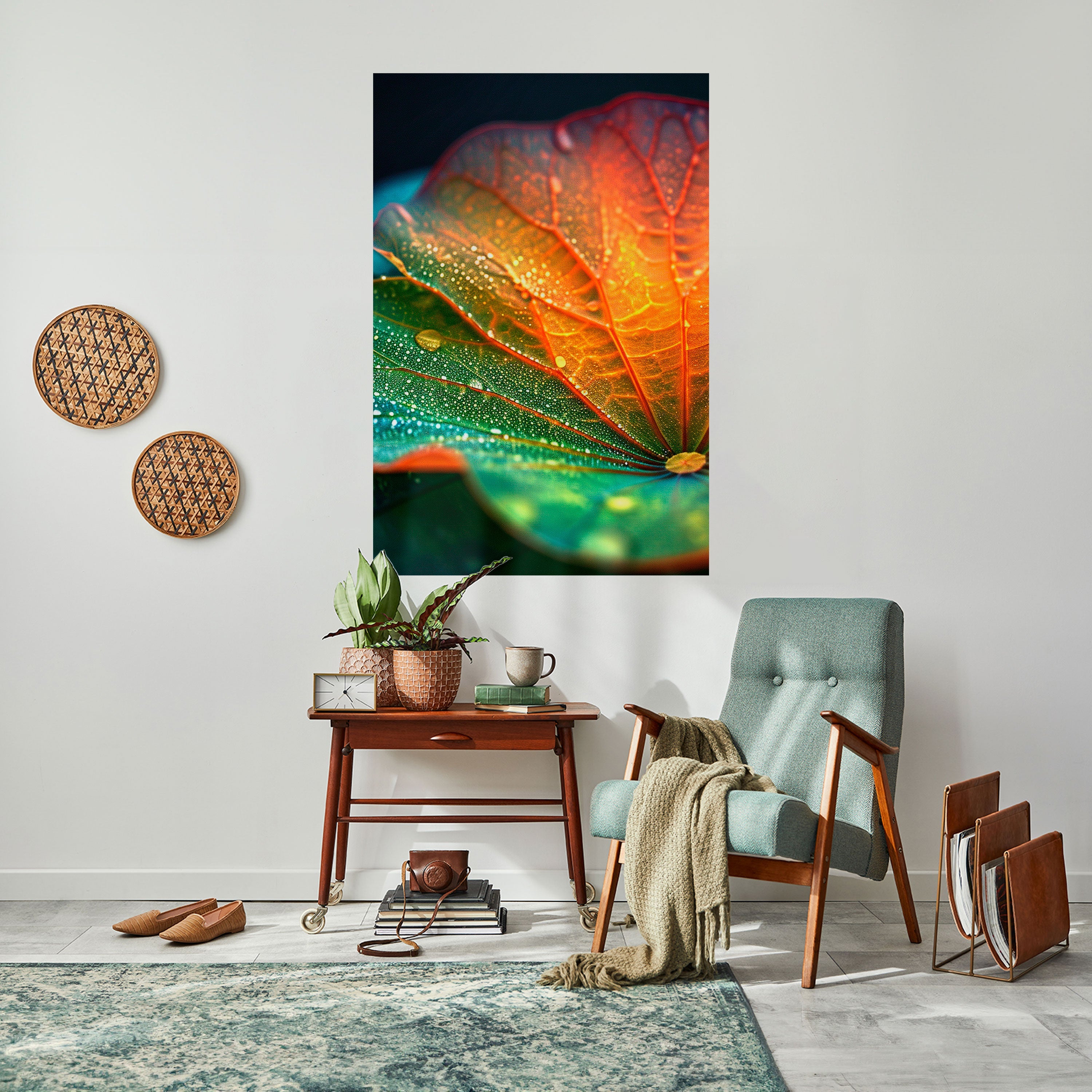 Affiche verticale autocollante « ÉCHOS DE PLUIE »