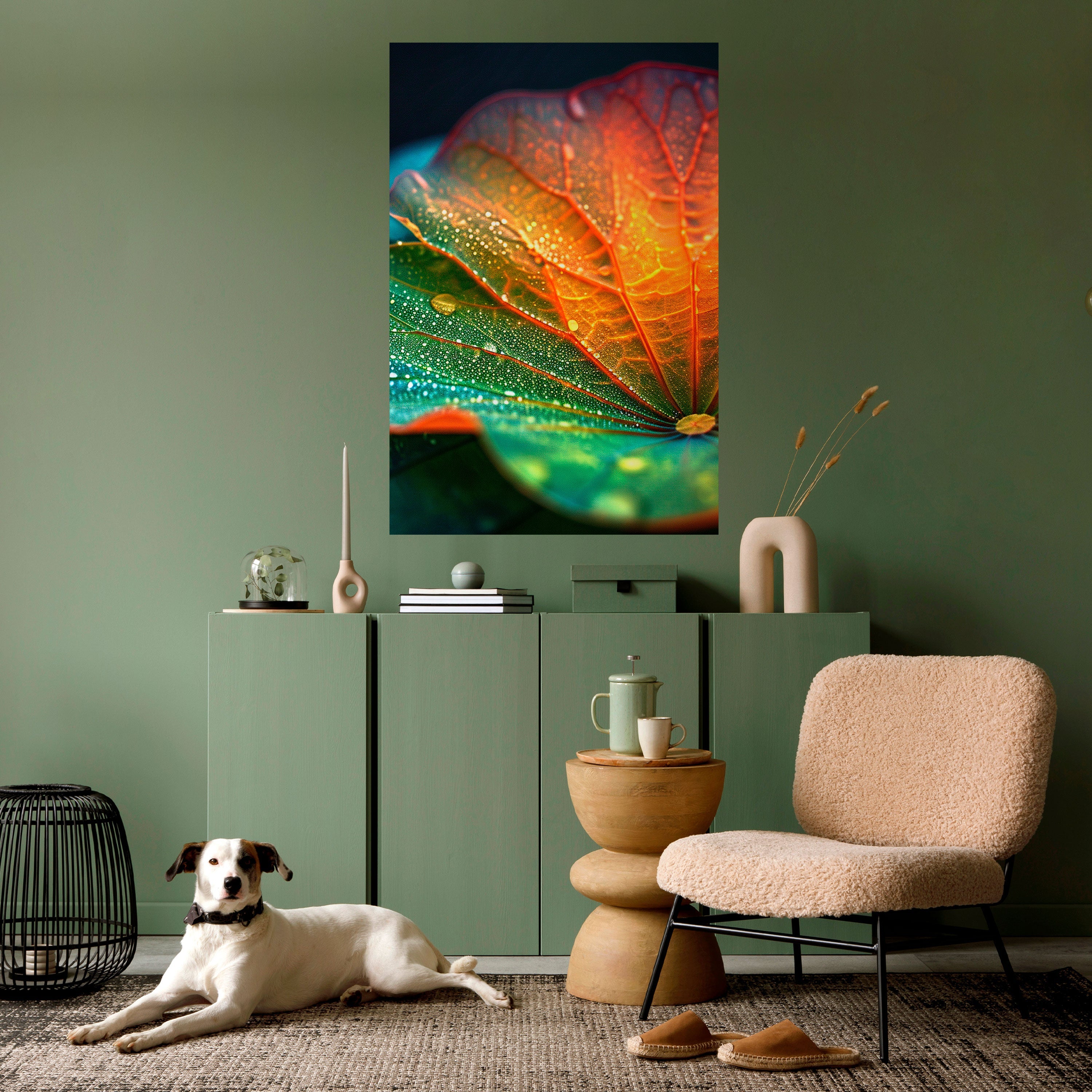 Affiche verticale autocollante « ÉCHOS DE PLUIE »