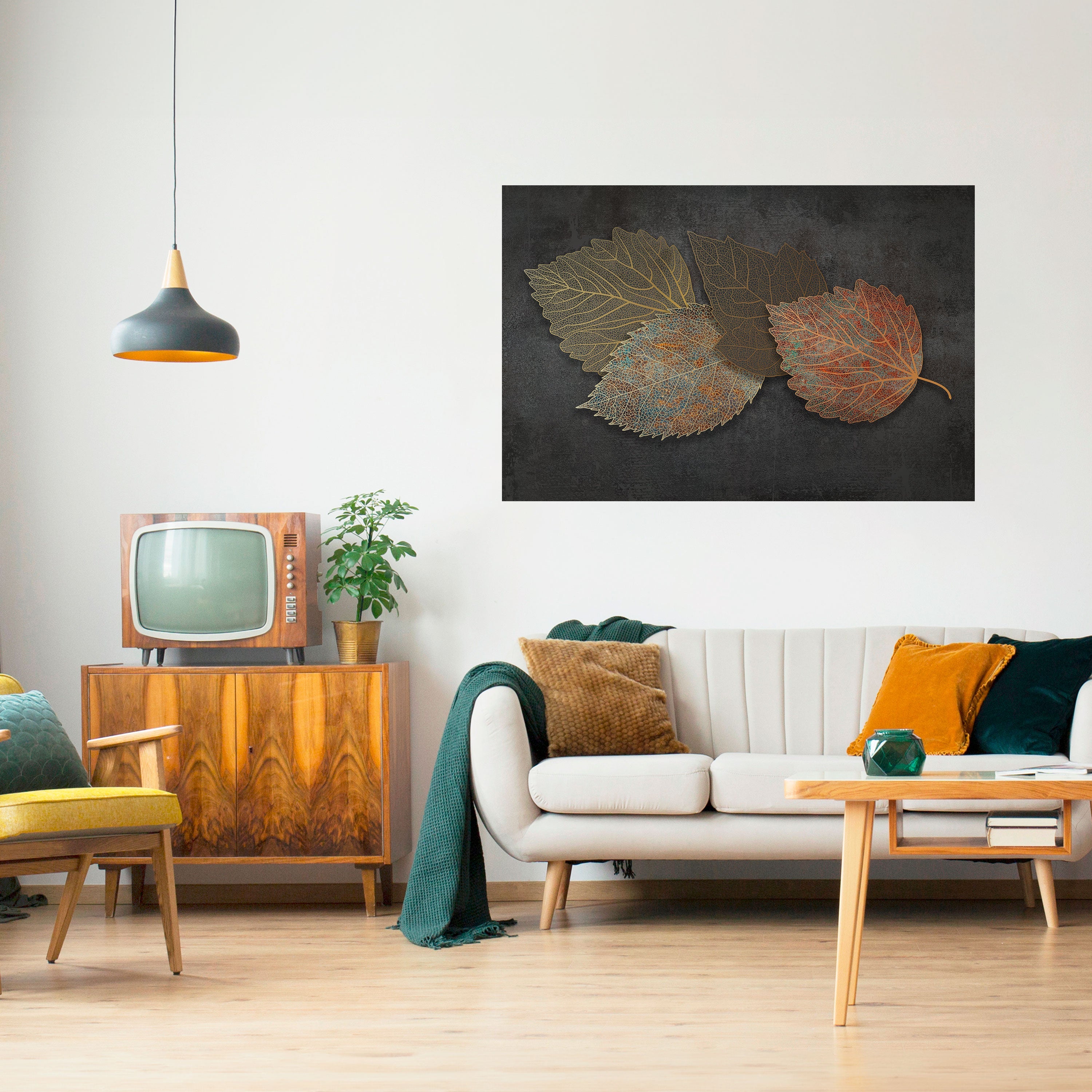 Affiche horizontale autocollante « FEUILLAGE EN VEDETTE »