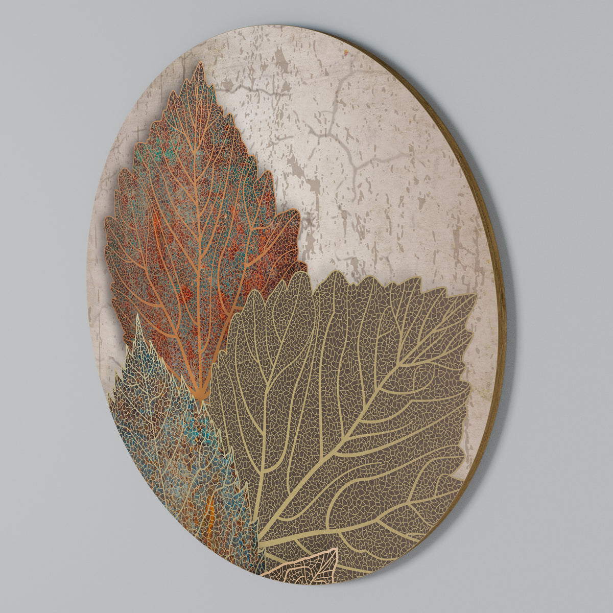 LEAVES OF TIME Round Wall Art