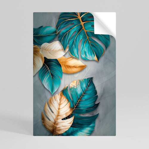 ELEGANCE IN LEAVES Peel and Stick Vertical Poster