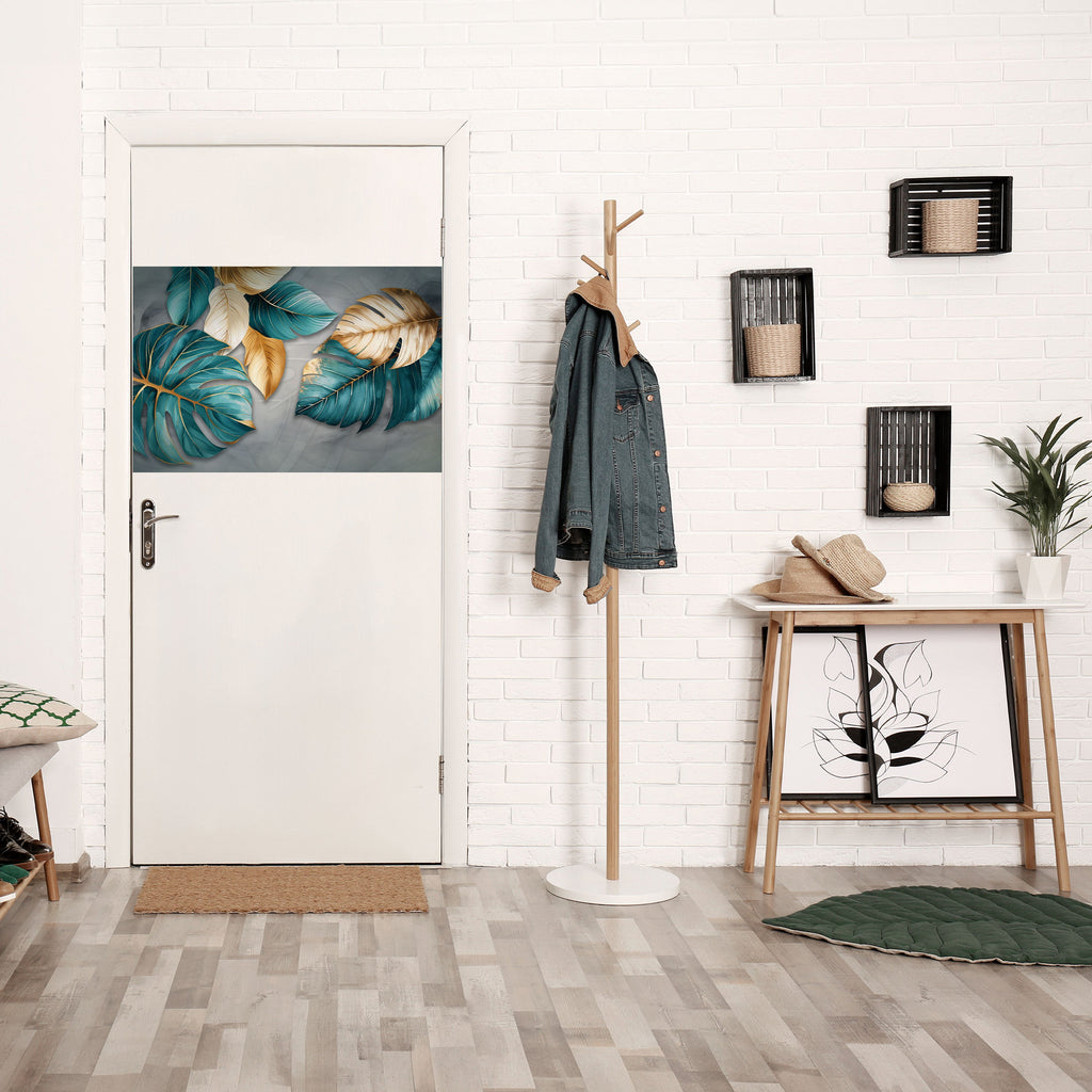 Affiche horizontale autocollante « ÉLÉGANCE DANS LES FEUILLES »