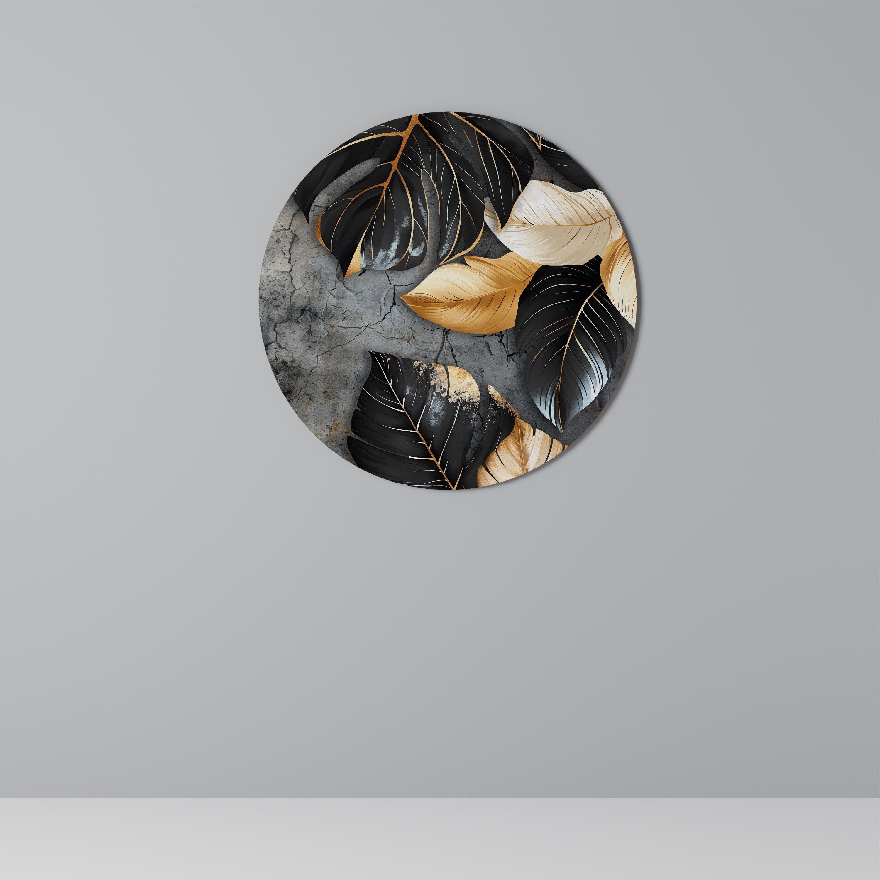 L'ÉTREINTE SOMBRE DE LA NATURE Art mural rond