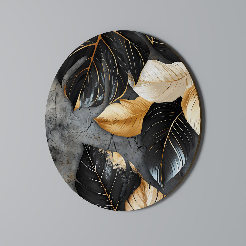 L'ÉTREINTE SOMBRE DE LA NATURE Art mural rond