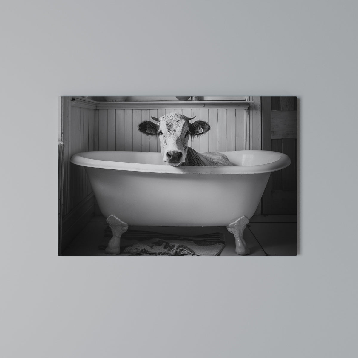 COW IN RELAXATION Horizontal Canvas Print
