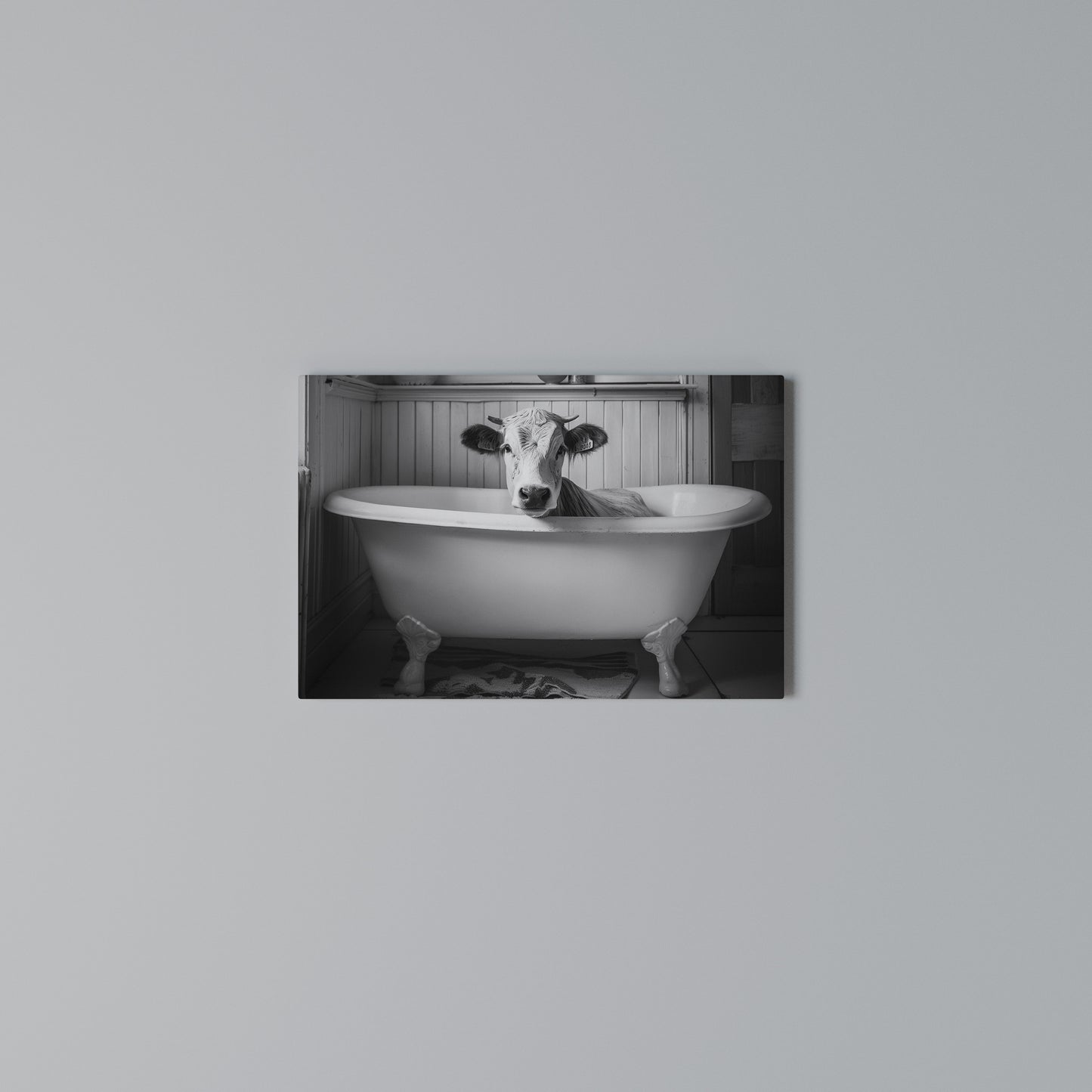 COW IN RELAXATION Horizontal Canvas Print