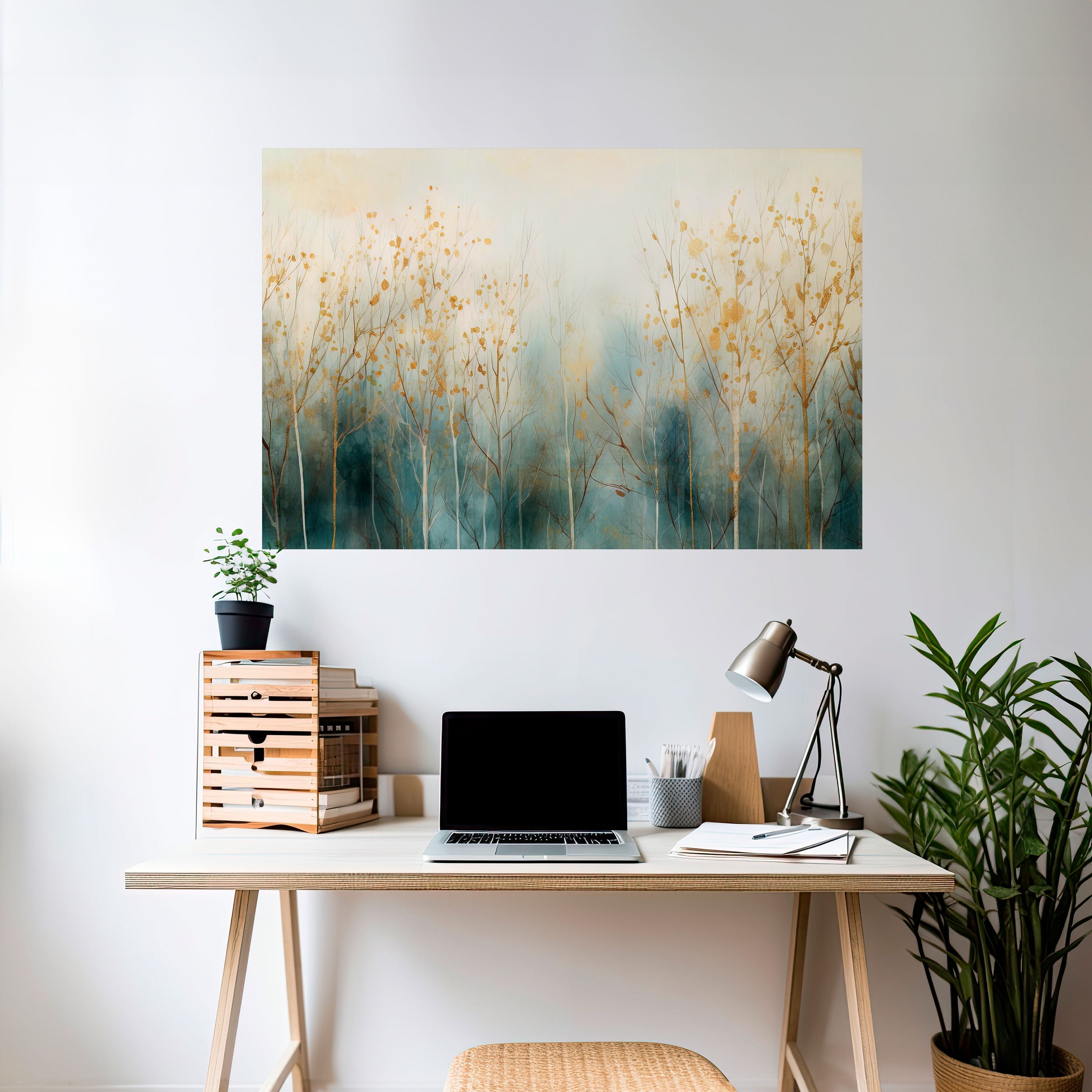 Affiche horizontale autocollante « ASPECTS ÉCLATANTS DE L'AUTOMNE »