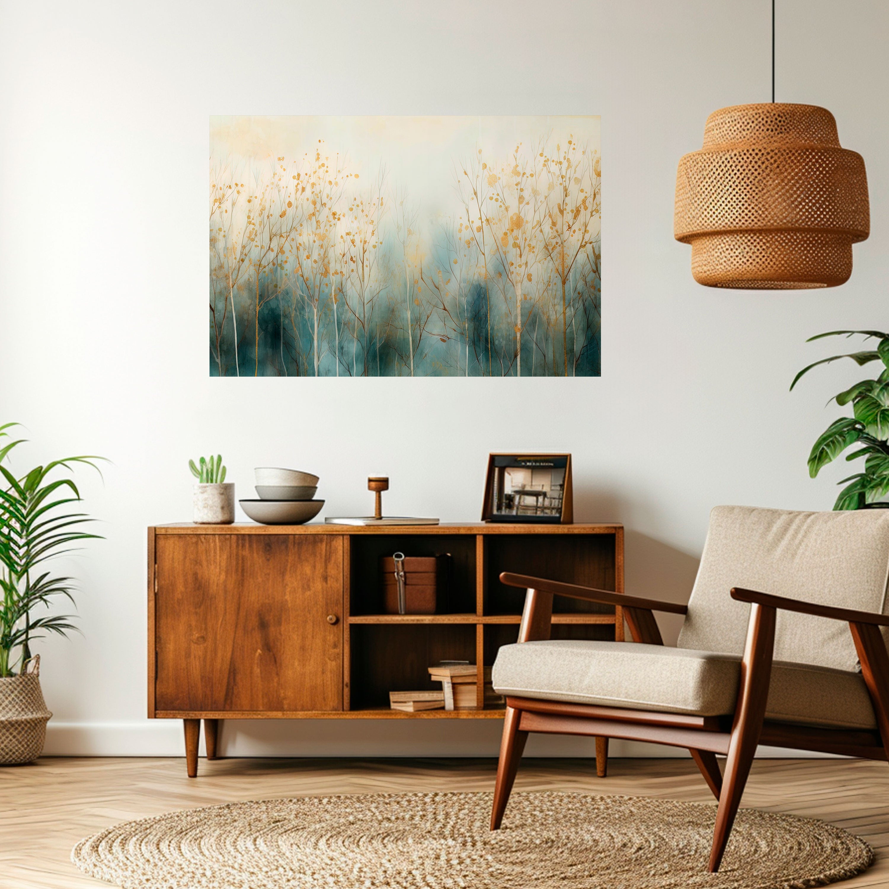 Affiche horizontale autocollante « ASPECTS ÉCLATANTS DE L'AUTOMNE »