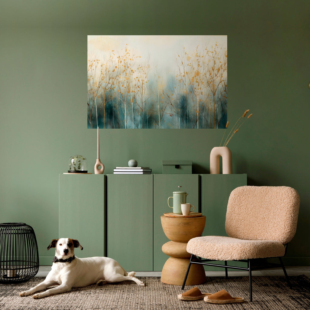 Affiche horizontale autocollante « ASPECTS ÉCLATANTS DE L'AUTOMNE »