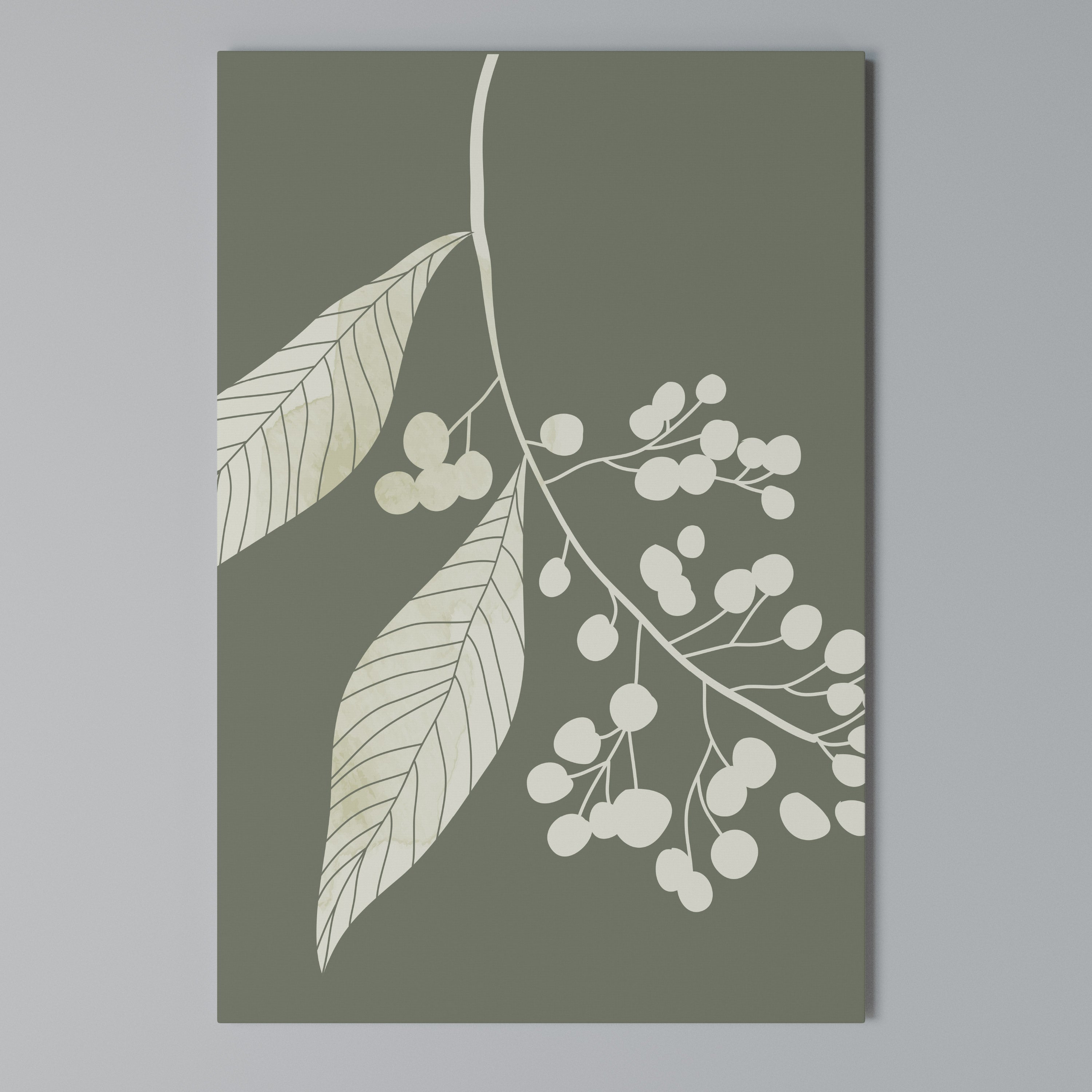 SERENE LEAFY FANTASIES Vertical Canvas Print