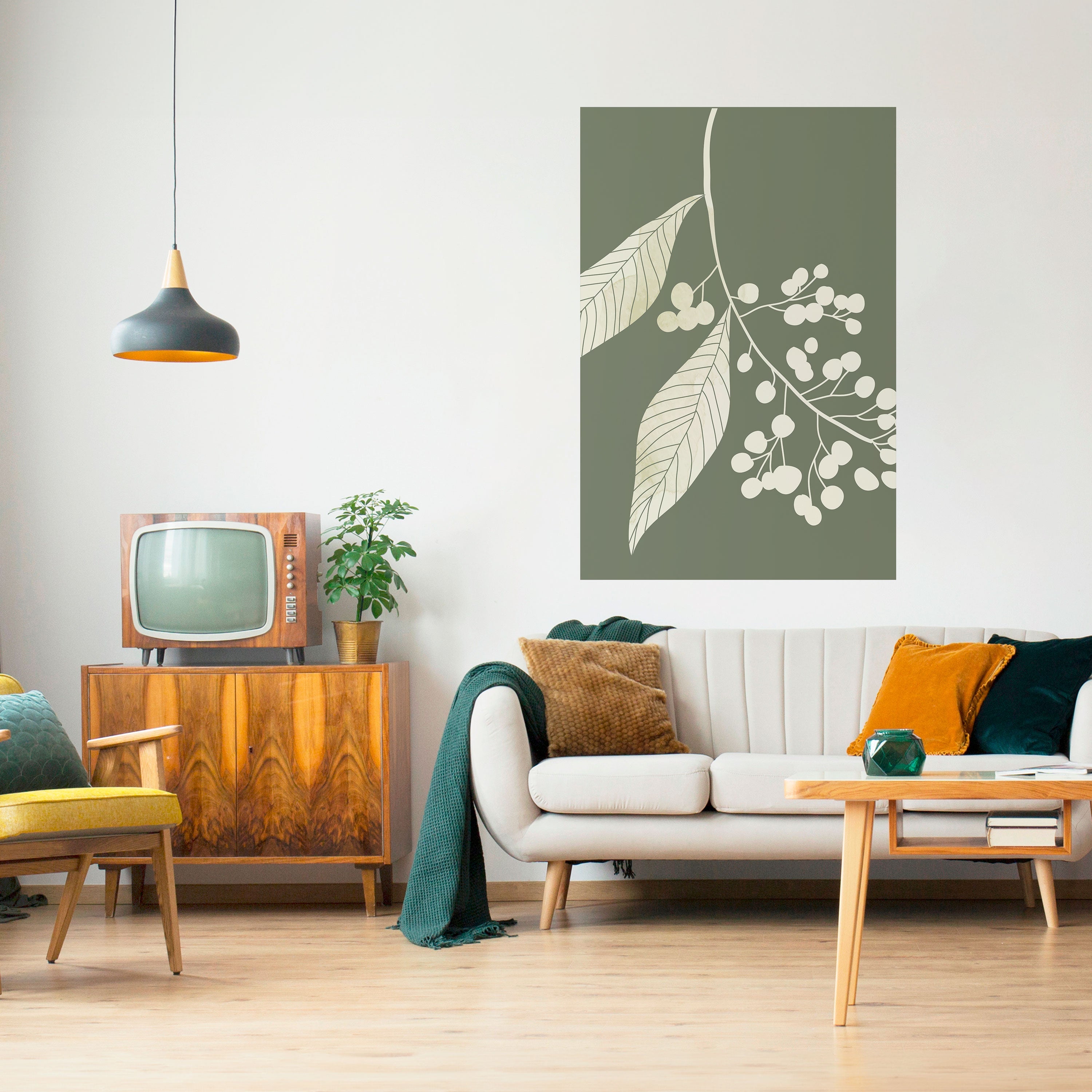 Affiche verticale autocollante « FANTASMES FEUILLUS SÉRÉNIQUES »