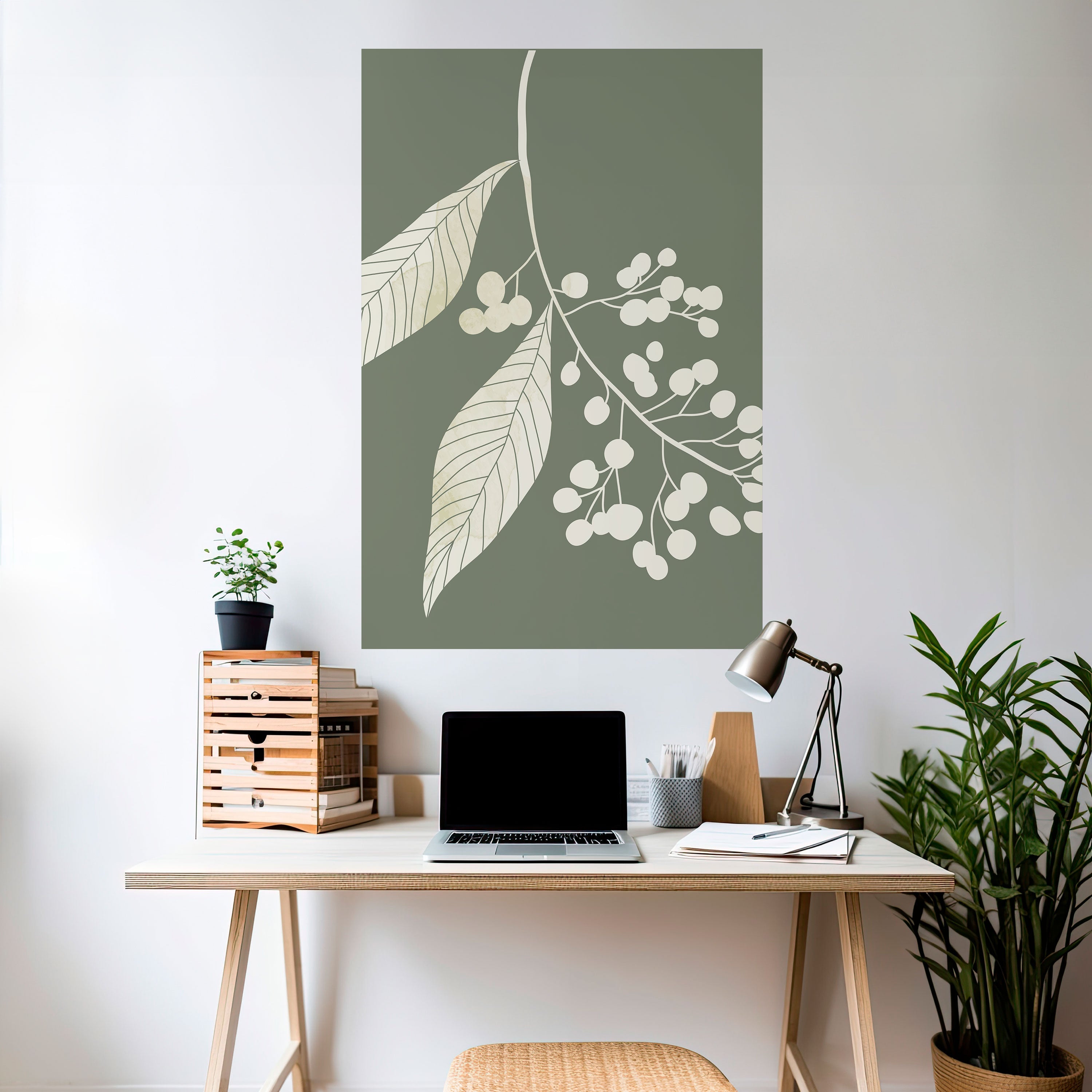 Affiche verticale autocollante « FANTASMES FEUILLUS SÉRÉNIQUES »