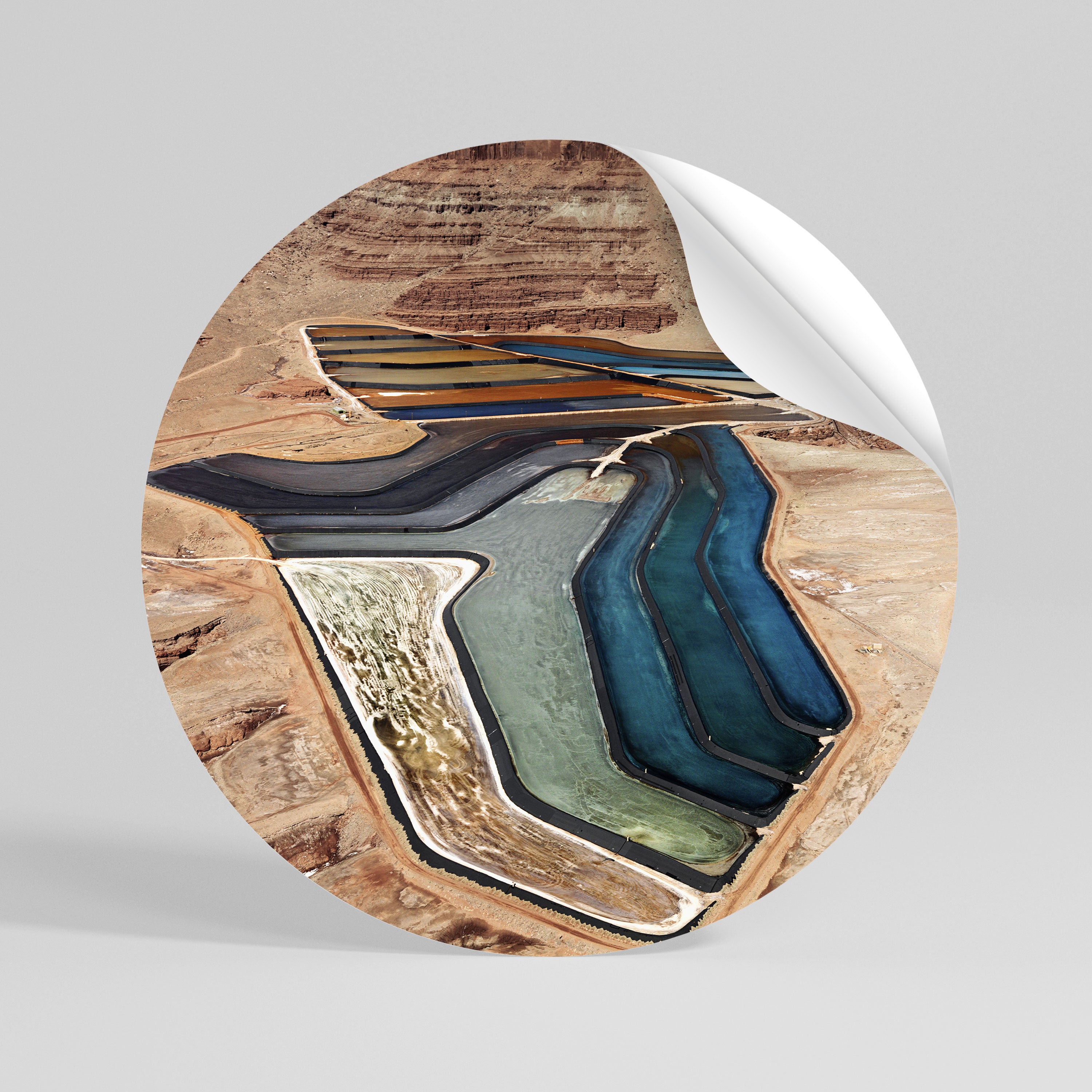 HARMONY IN LAYERS Peel and Stick Round Sticker