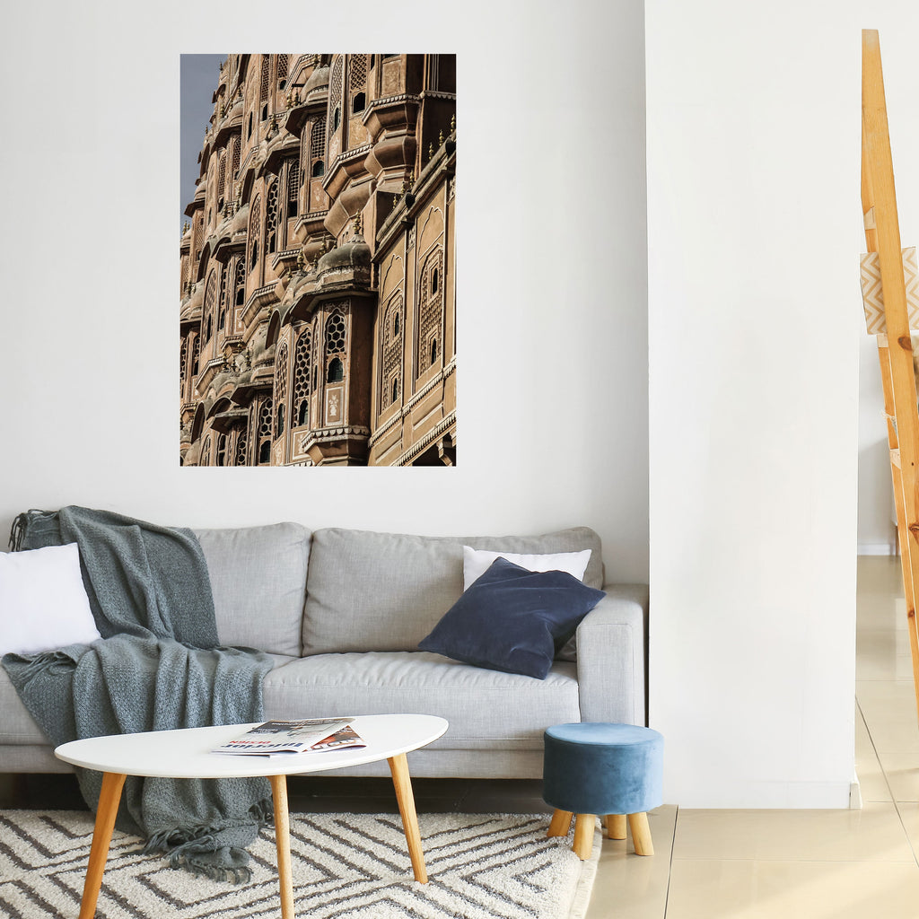 Affiche verticale autocollante « FAÇADE MAJESTUEUSE »