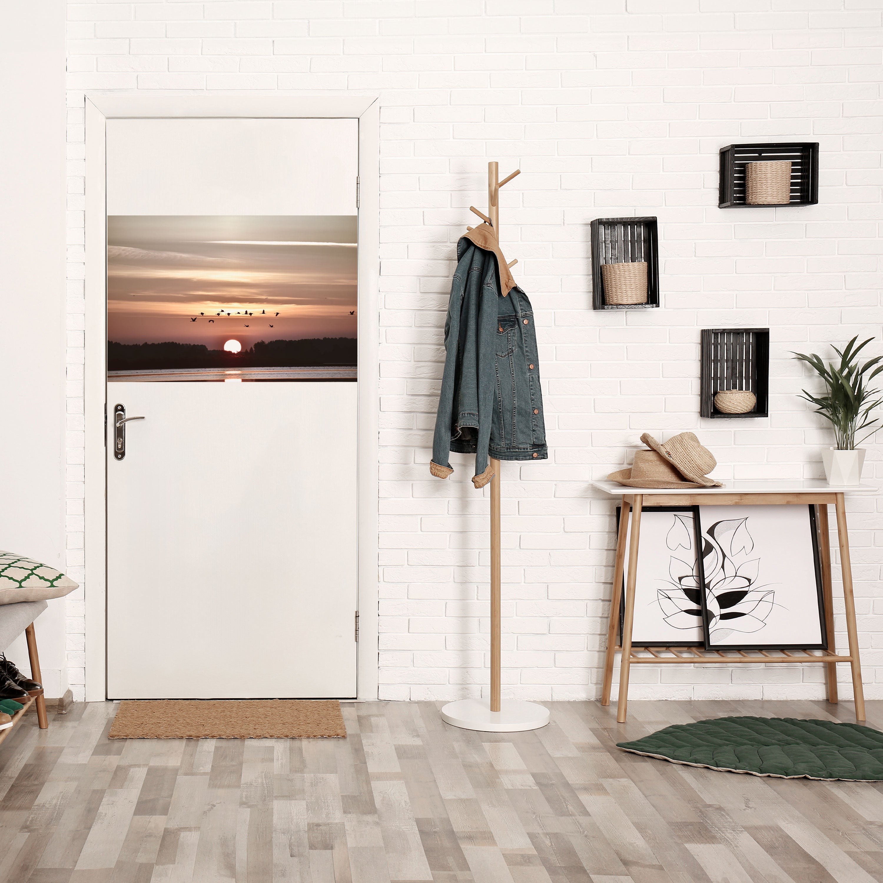 Affiche horizontale autocollante SUNSET FLIGHT SYMPHONY