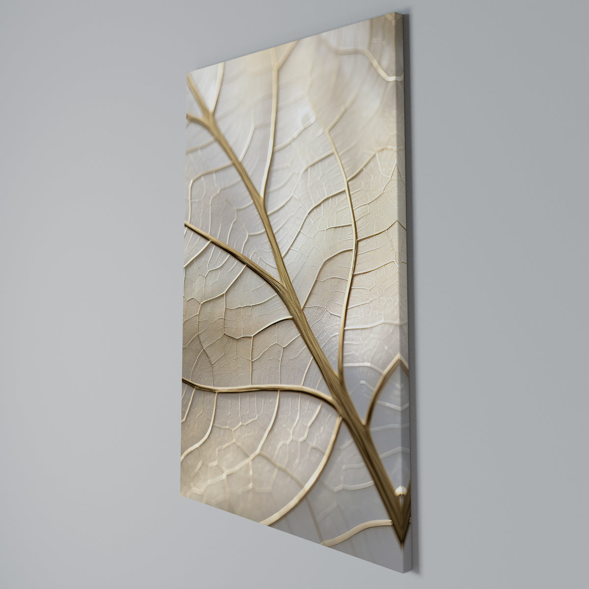 GOLDEN LEAF WHISPERS Vertical Canvas Print