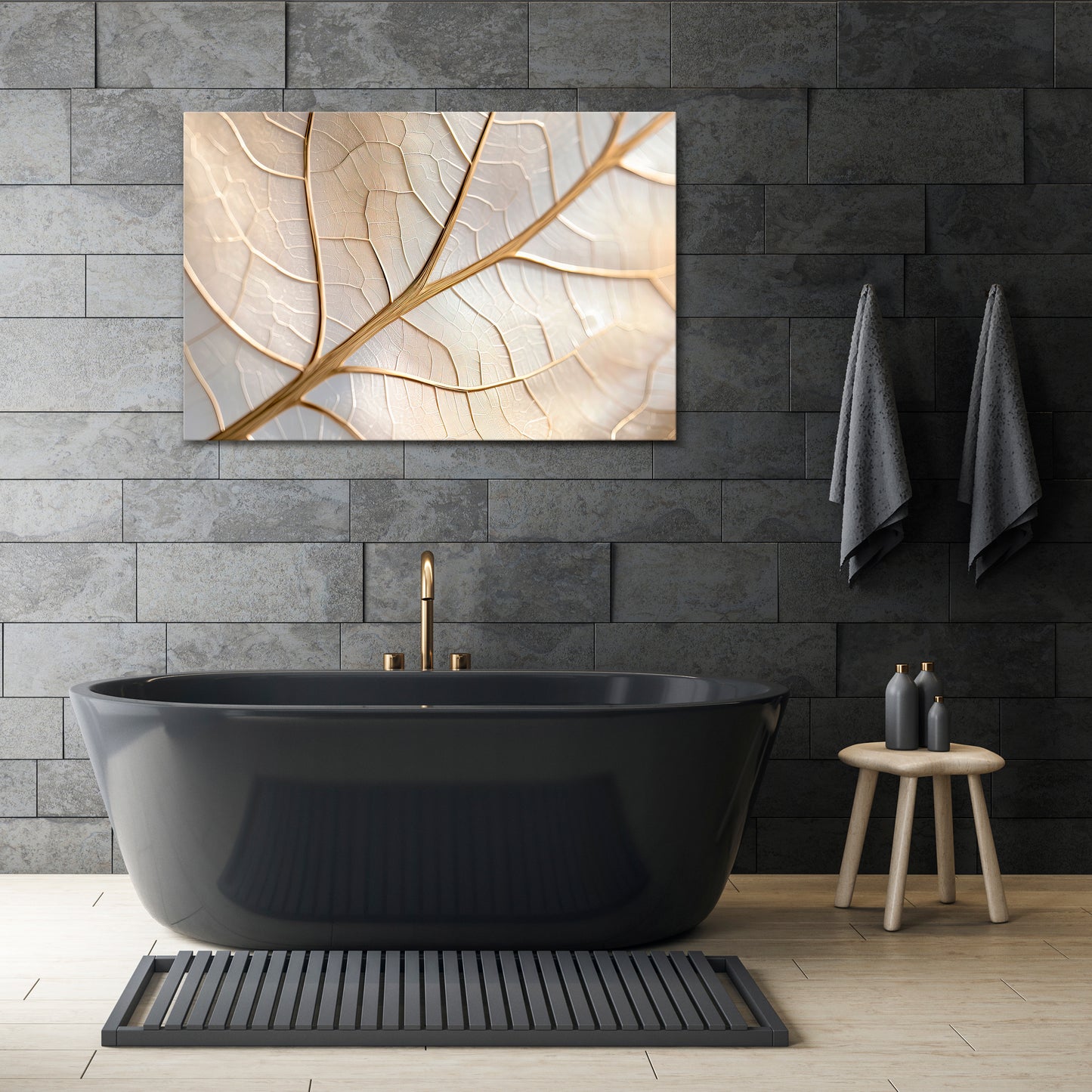 GOLDEN LEAF WHISPERS Horizontal Canvas Print