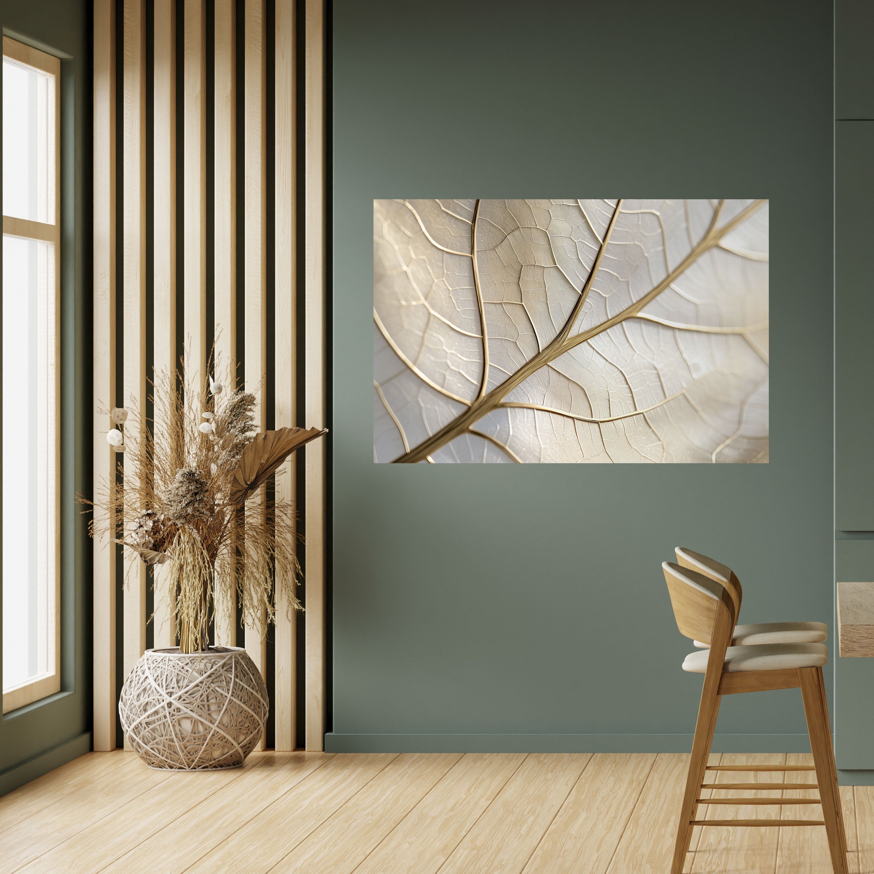 Affiche horizontale autocollante « Golden Leaf Whispers »