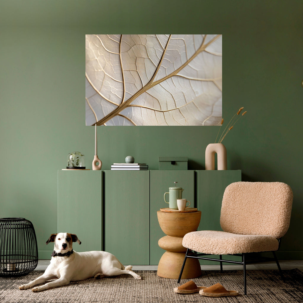 Affiche horizontale autocollante « Golden Leaf Whispers »