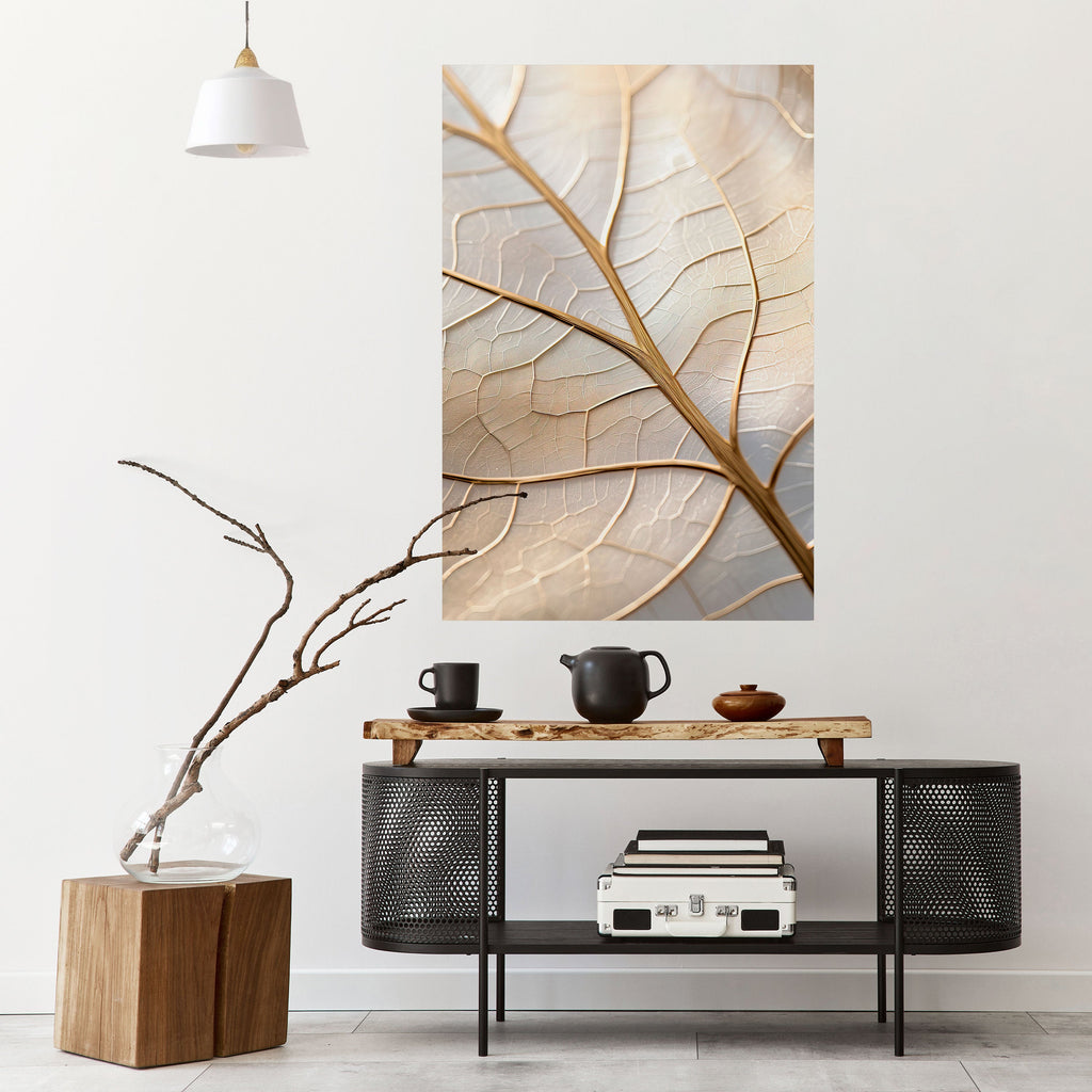 Affiche verticale autocollante « Golden Leaf Whispers »