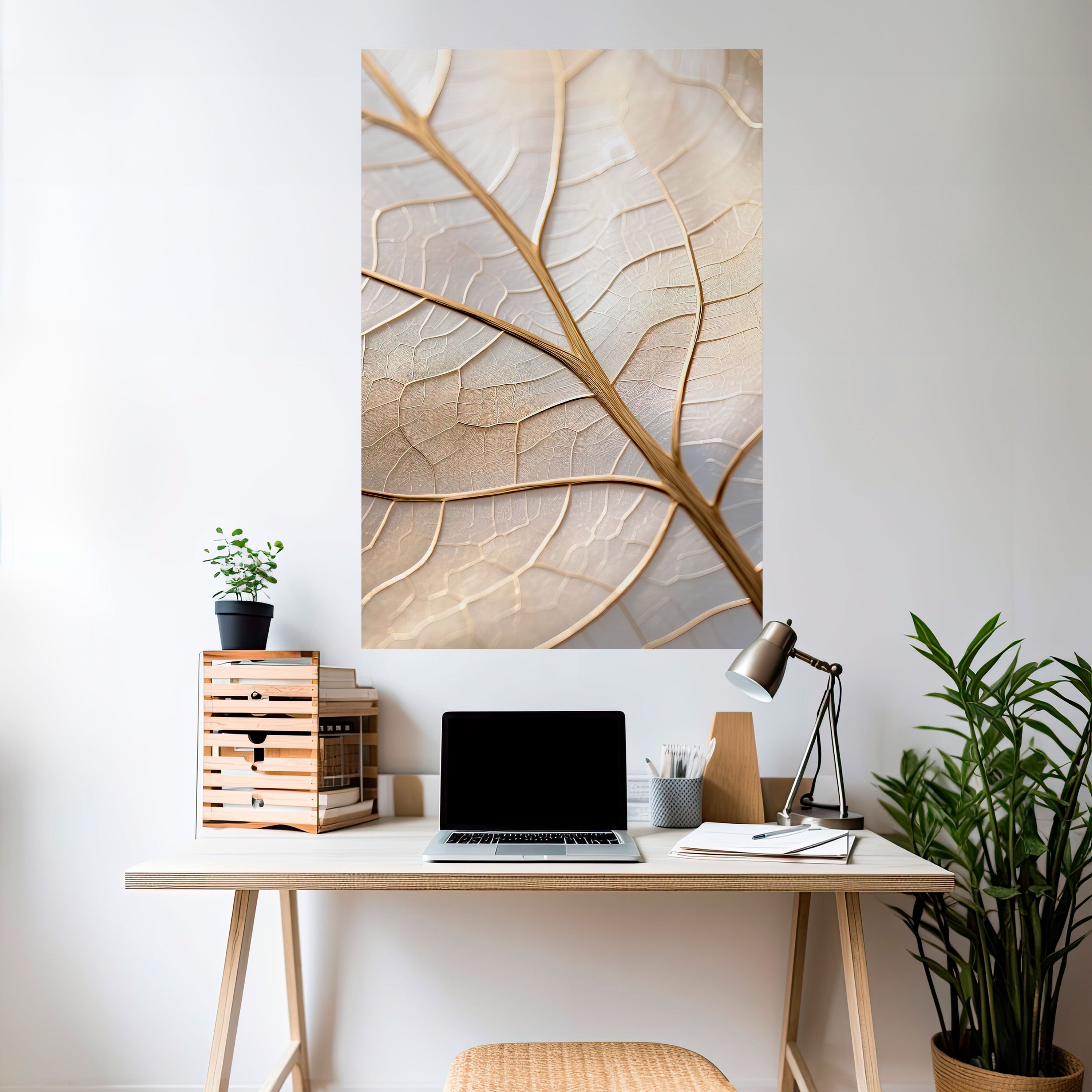 Affiche verticale autocollante « Golden Leaf Whispers »