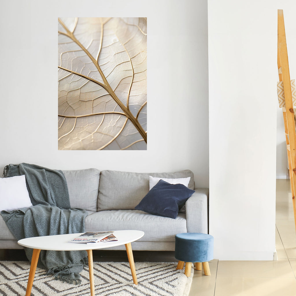 Affiche verticale autocollante « Golden Leaf Whispers »