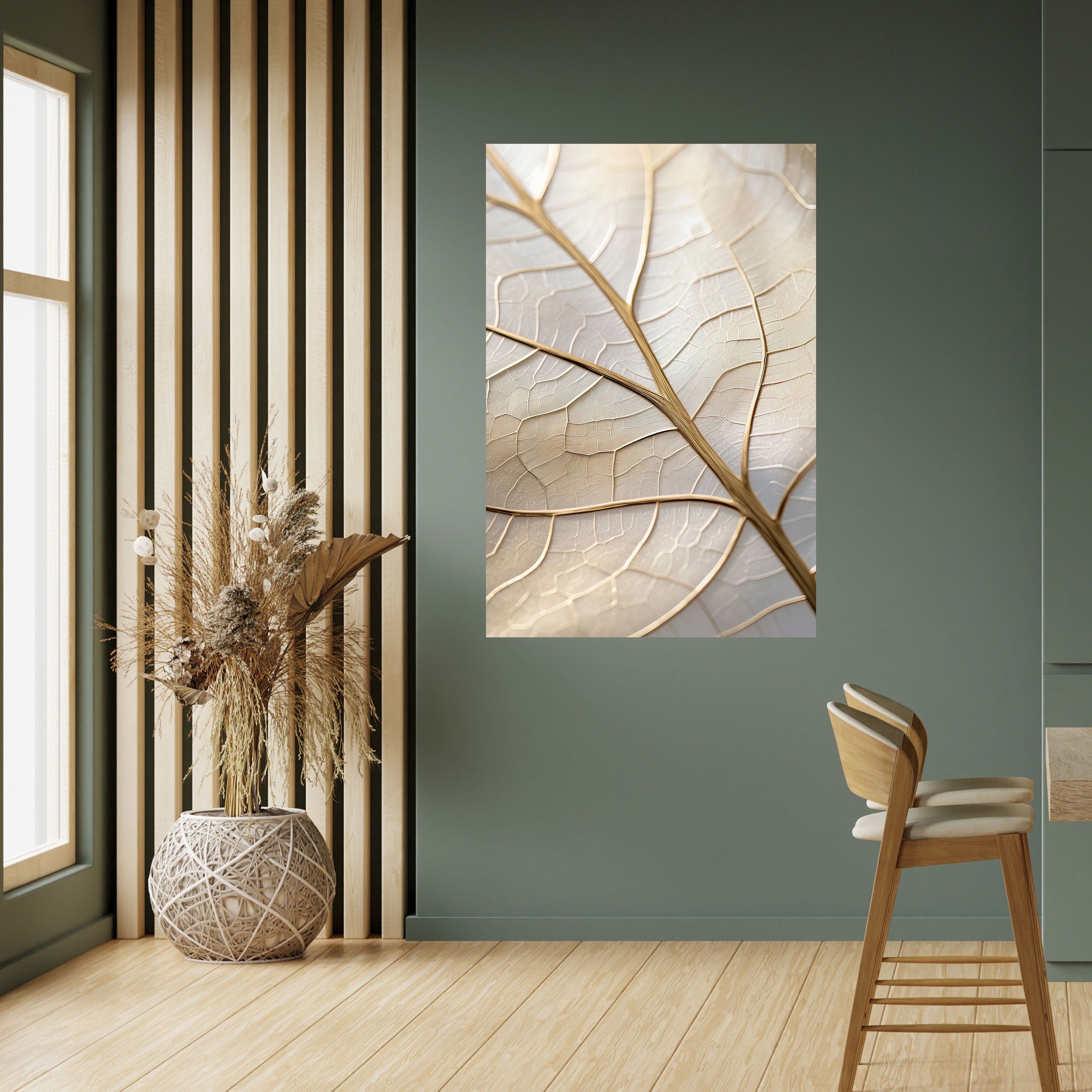 Affiche verticale autocollante « Golden Leaf Whispers »