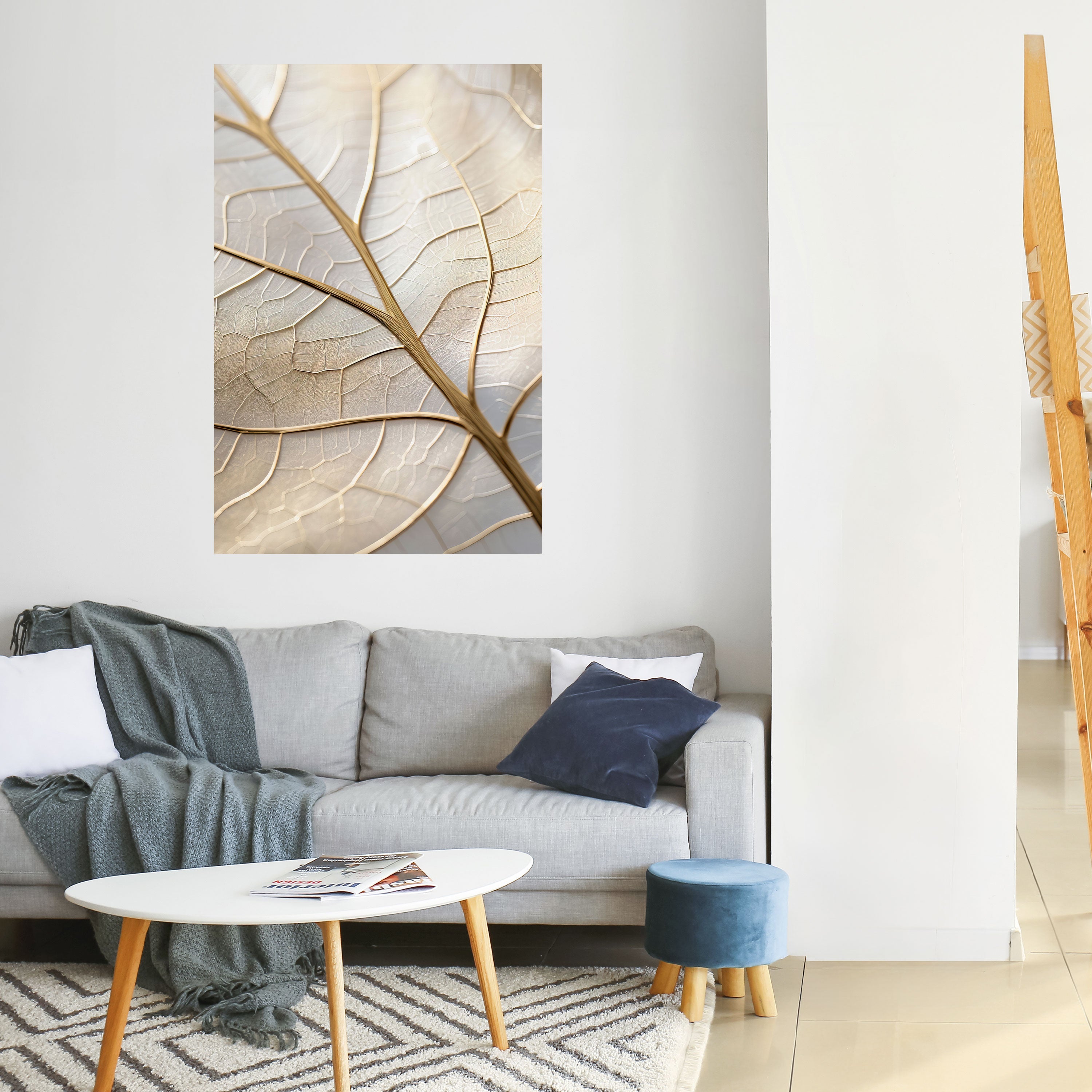 Affiche verticale autocollante « Golden Leaf Whispers »