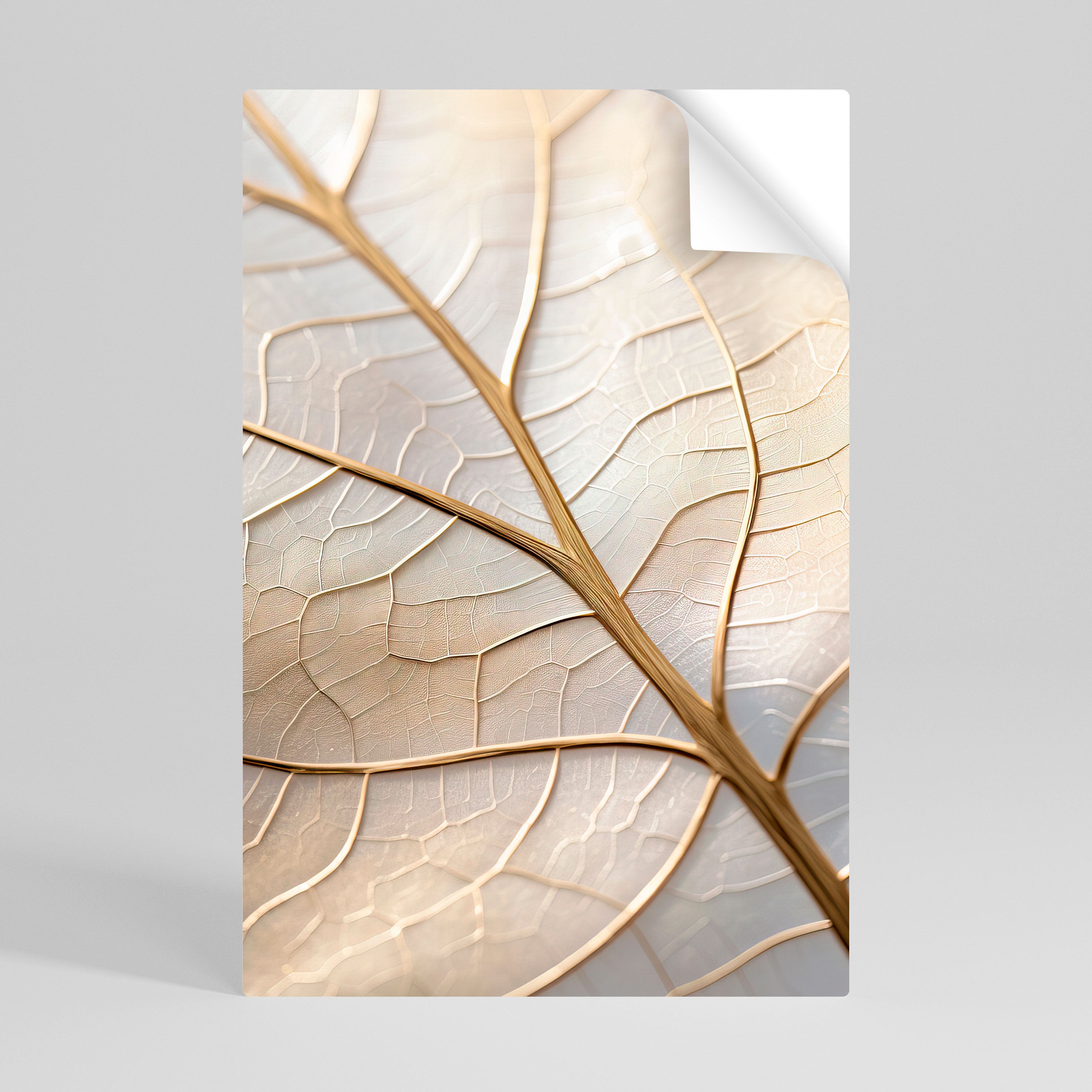 GOLDEN LEAF WHISPERS Peel and Stick Vertical Poster