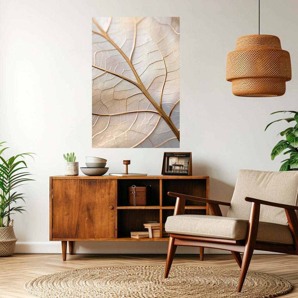 Affiche verticale autocollante « Golden Leaf Whispers »