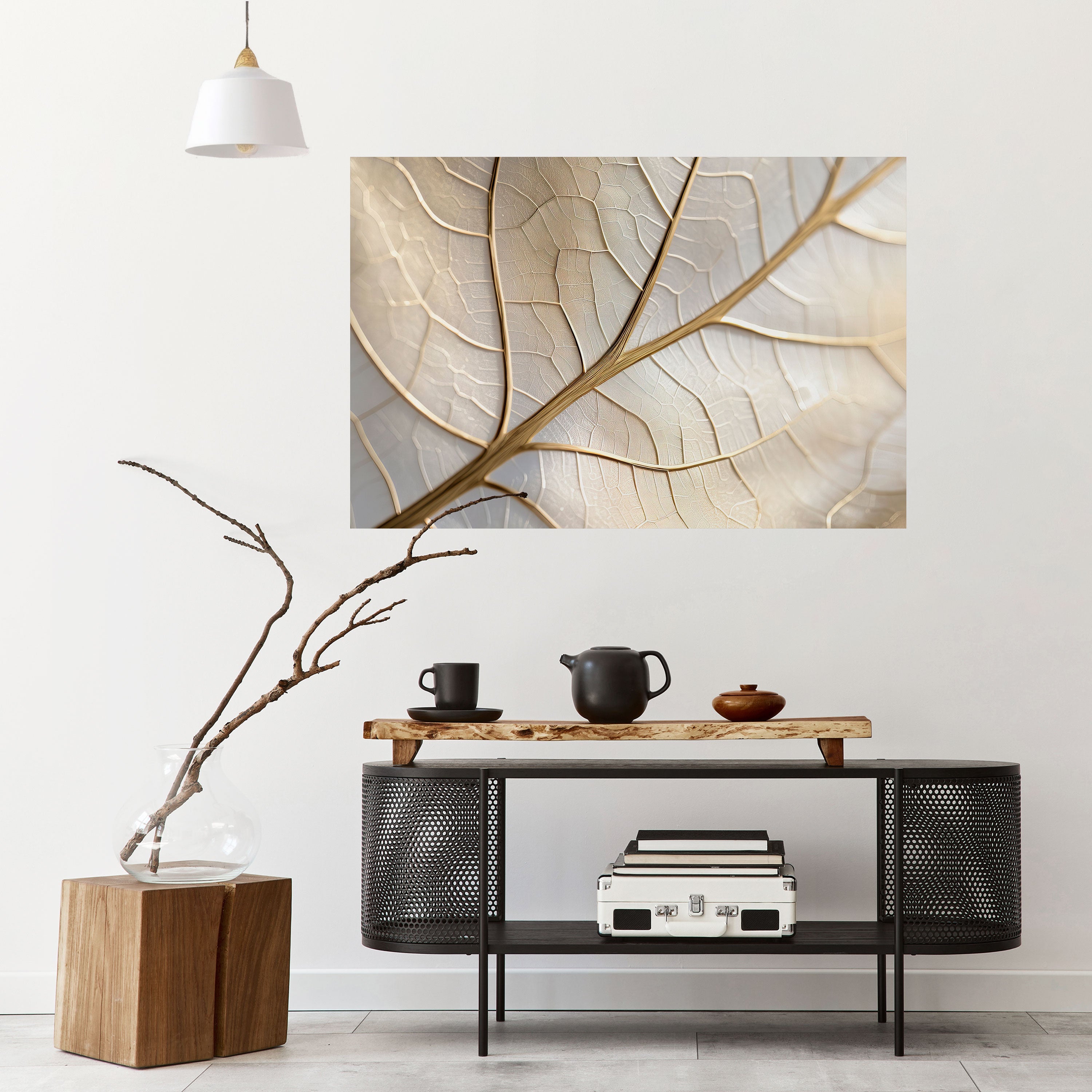 Affiche horizontale autocollante « Golden Leaf Whispers »