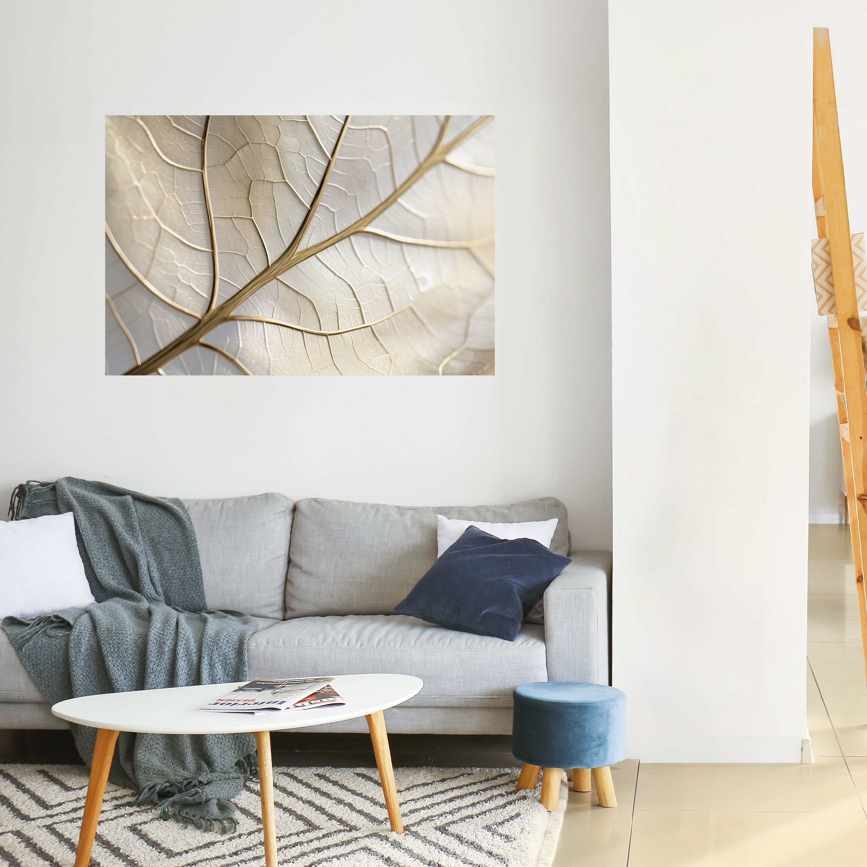 Affiche horizontale autocollante « Golden Leaf Whispers »